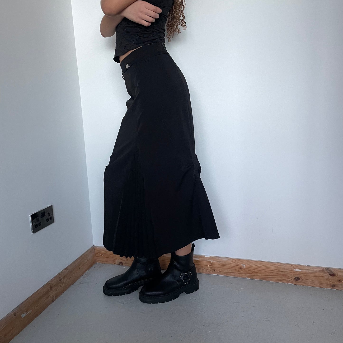 90's Asymmetric Long Skirt - Size S