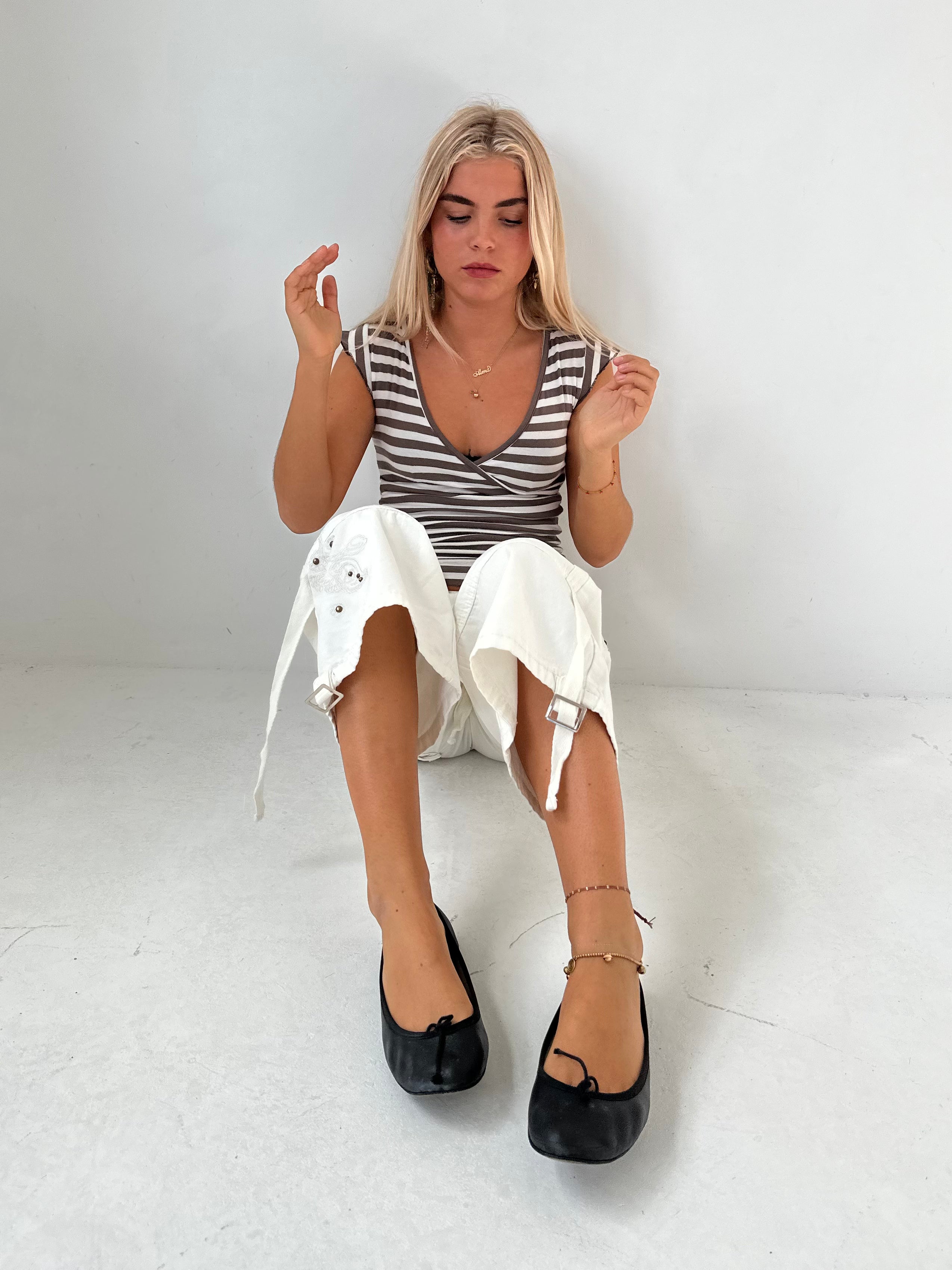 stripe top — size xs/s