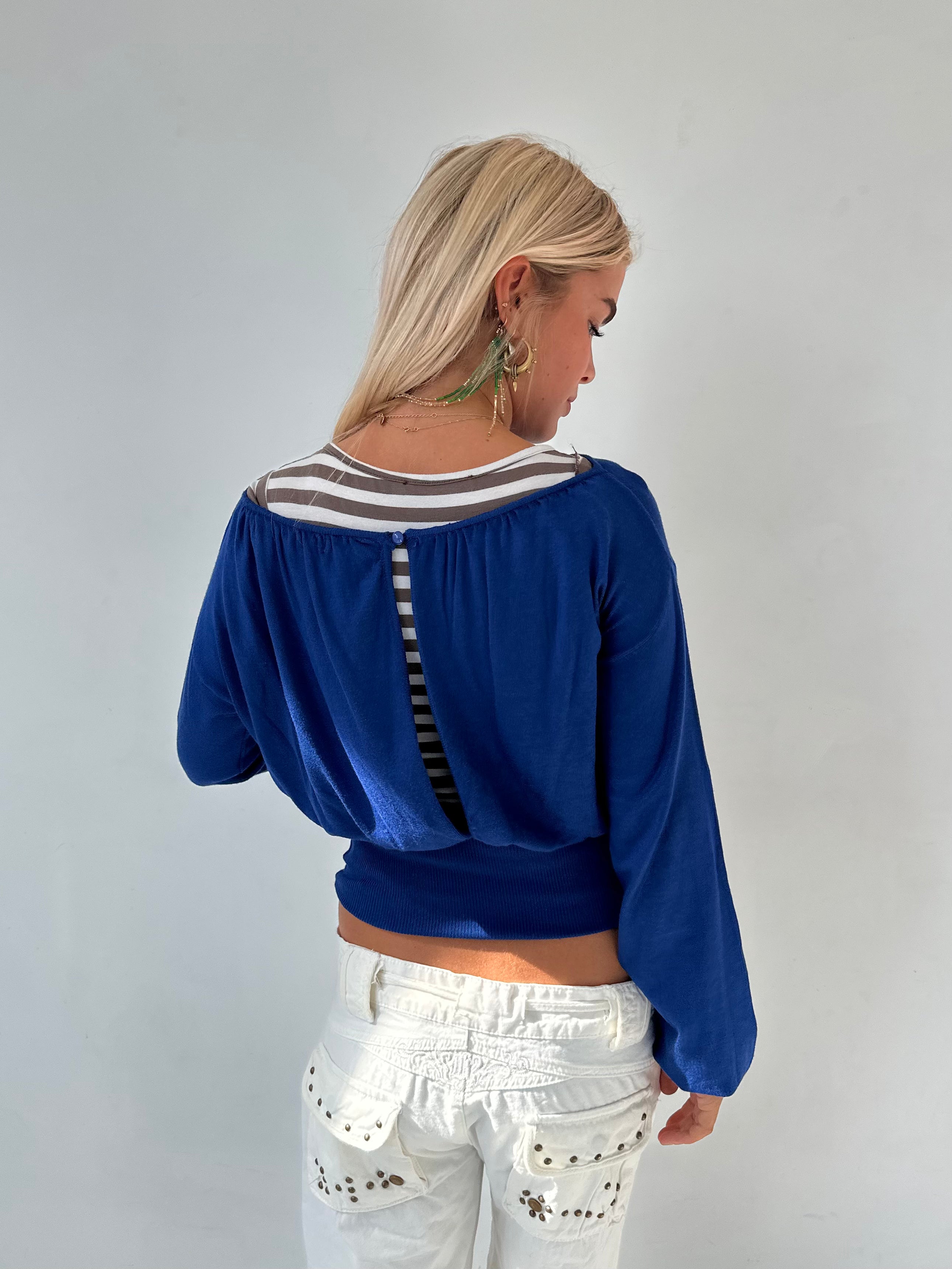 slouchy knit jumper — size s