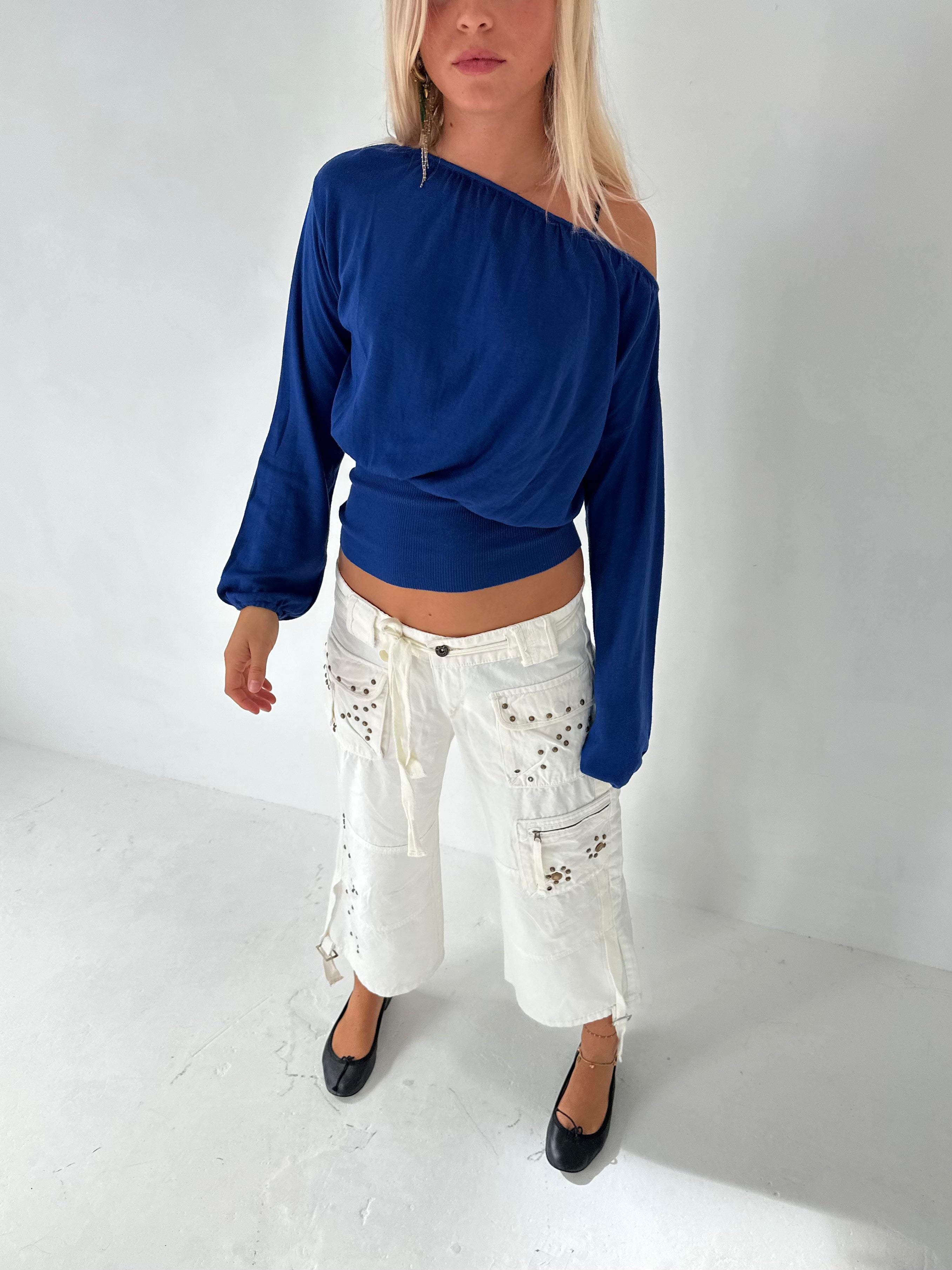 slouchy knit jumper — size s