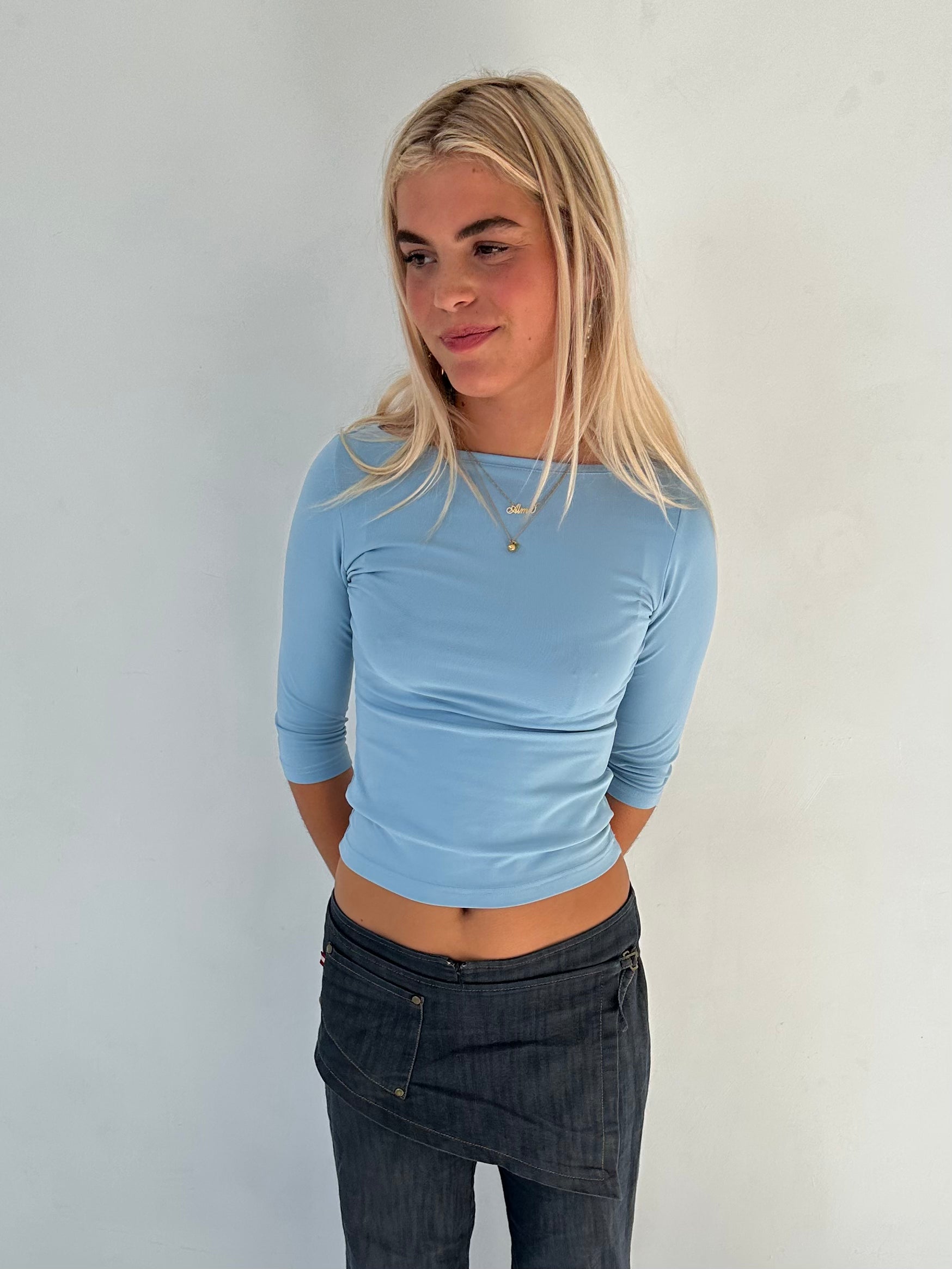 3/4 sleeve top — size xs/s