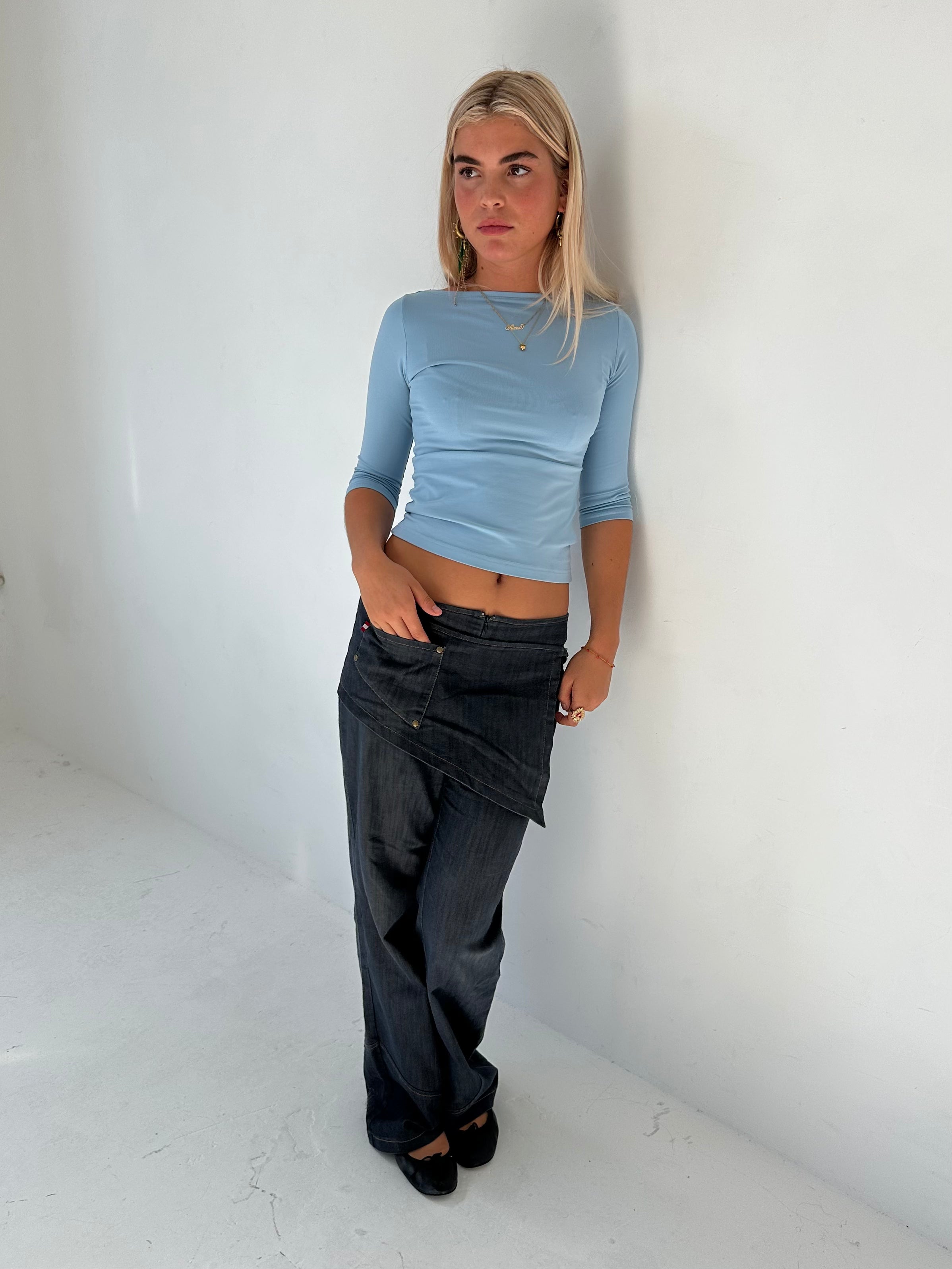 3/4 sleeve top — size xs/s