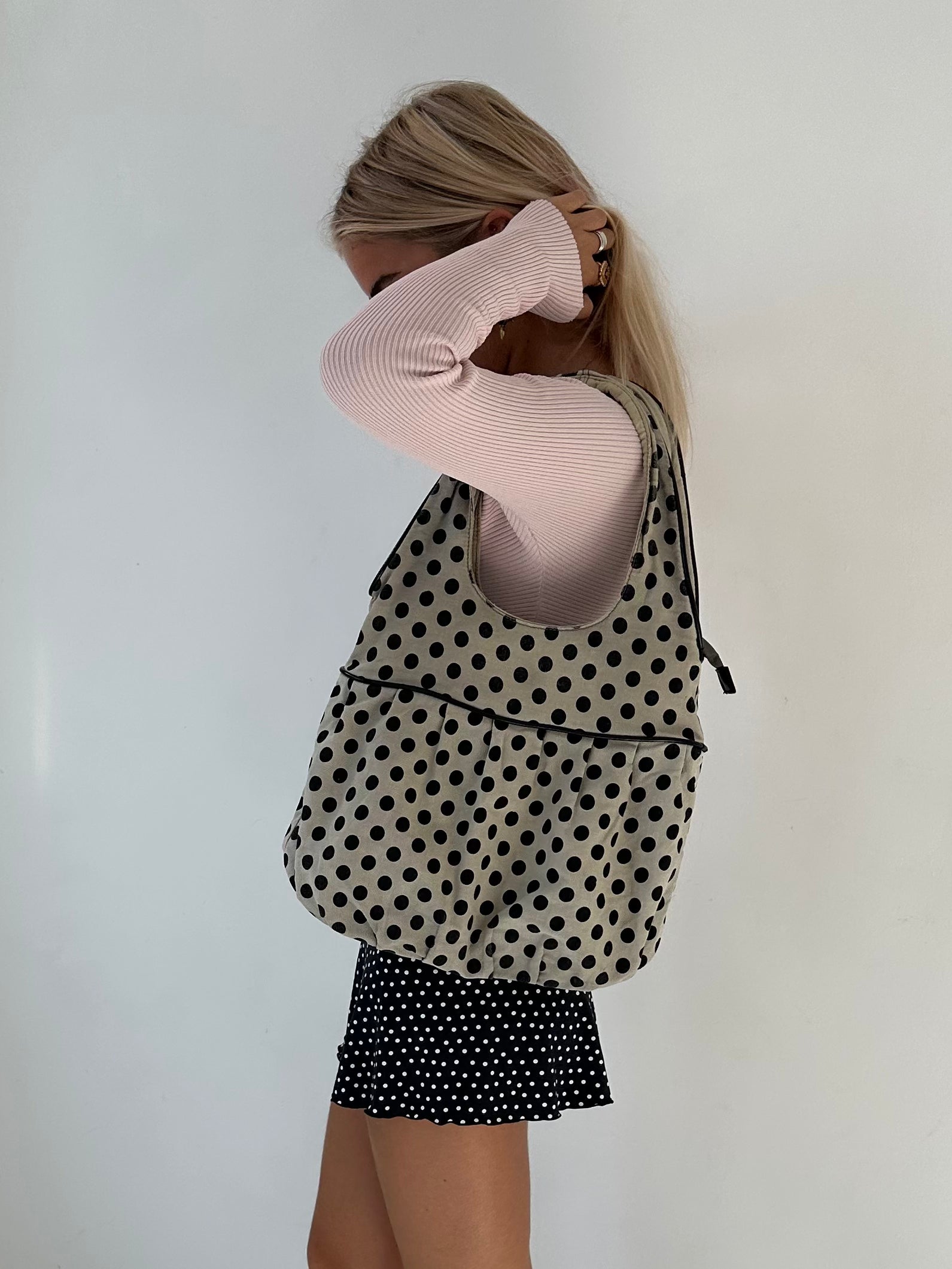polka dot bag — one size