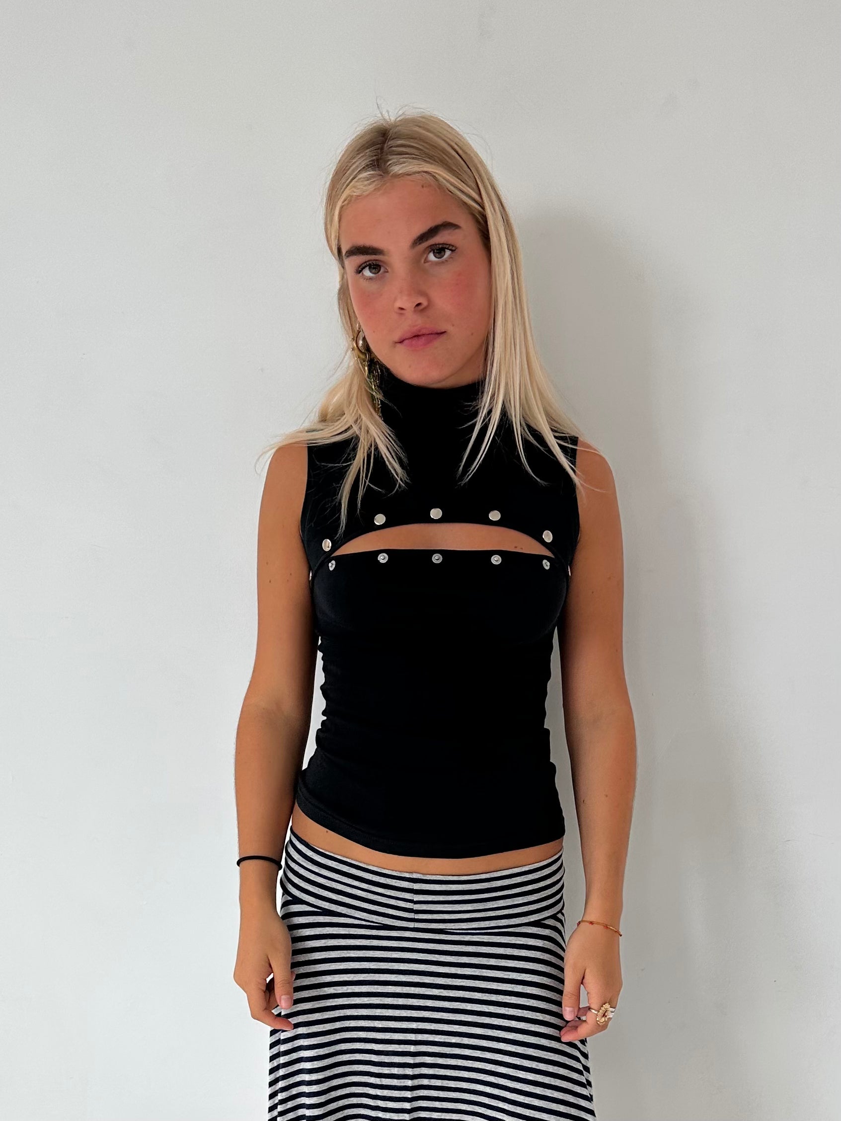 studded top — size xs/s