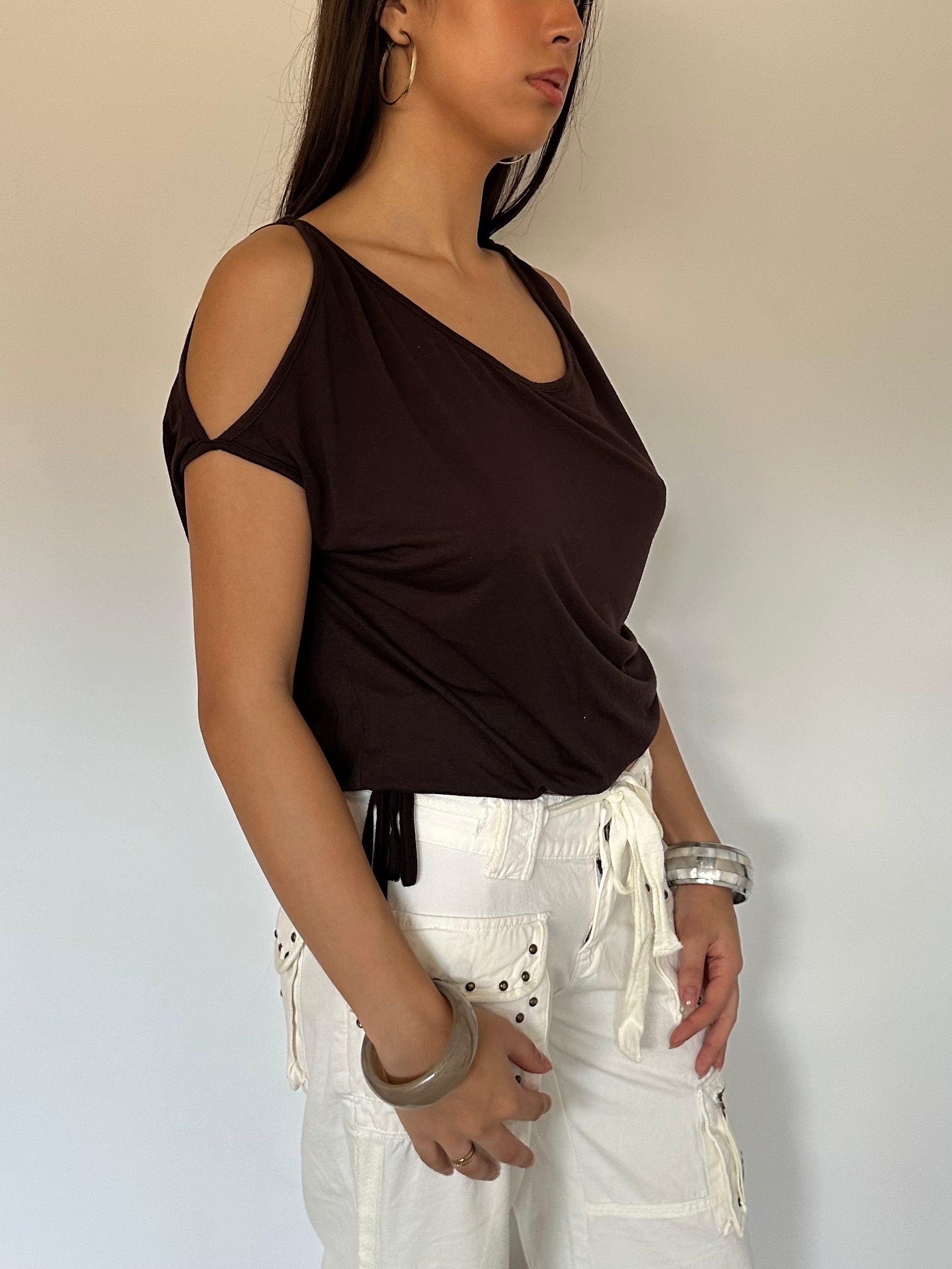 asymmetric slouchy top — size s/m