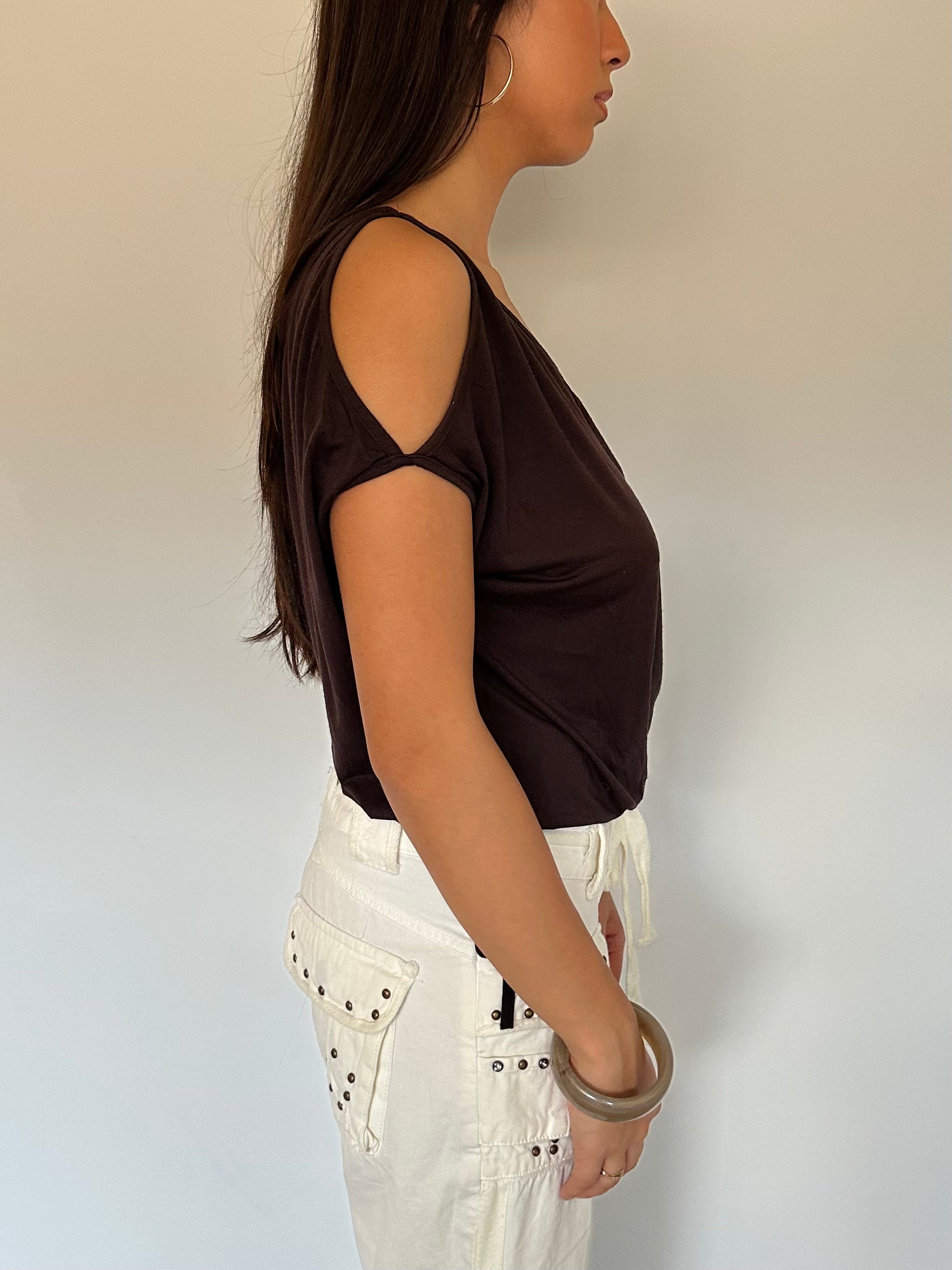 asymmetric slouchy top — size s/m