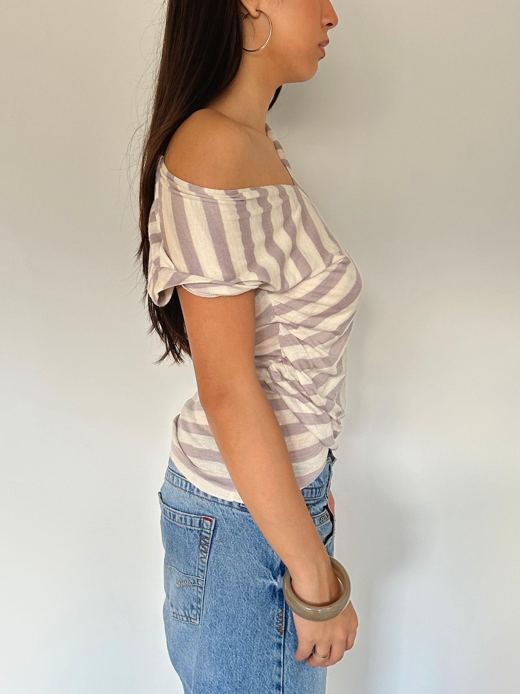 stripe knit top — size s/m
