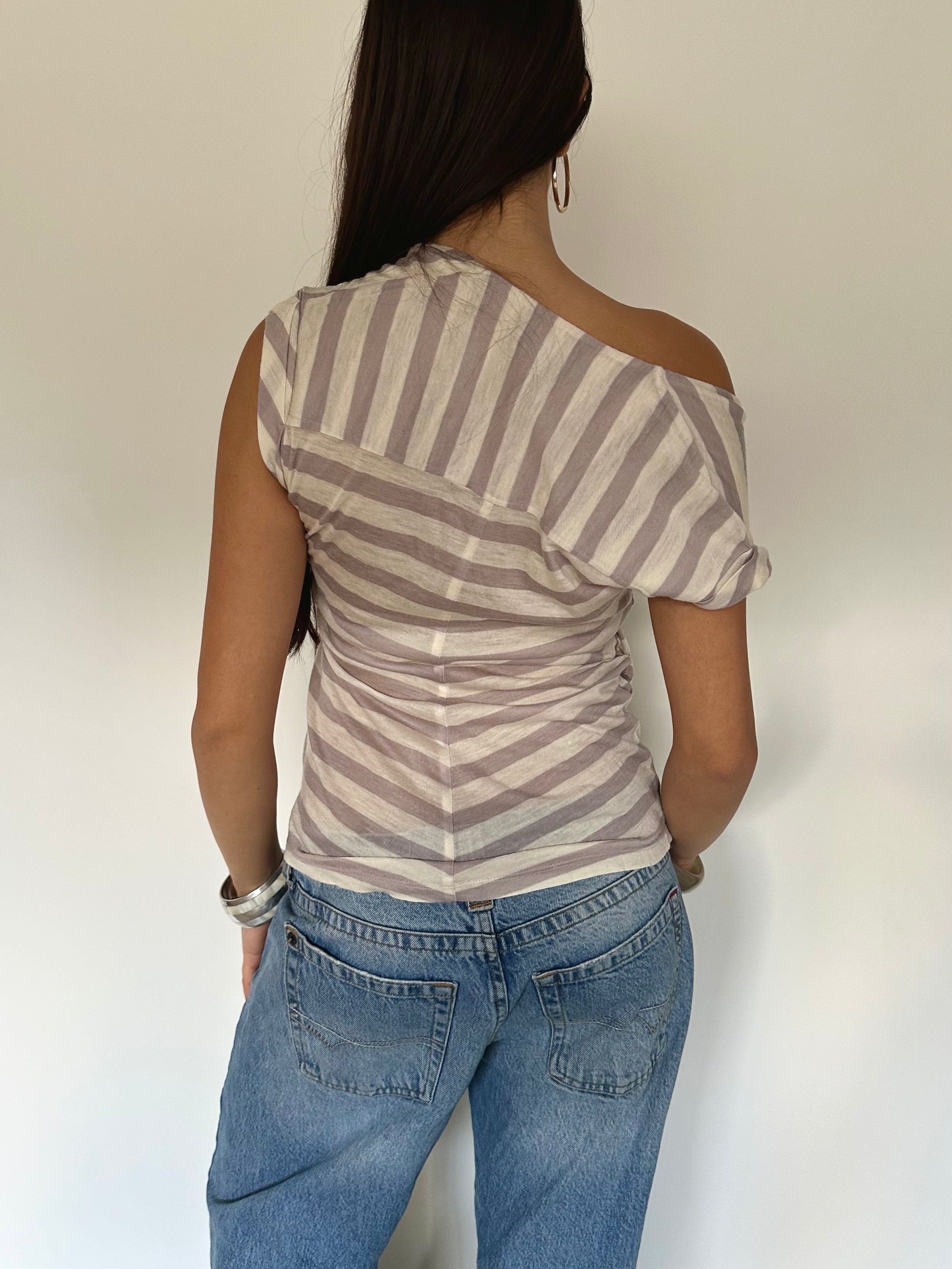 stripe knit top — size s/m