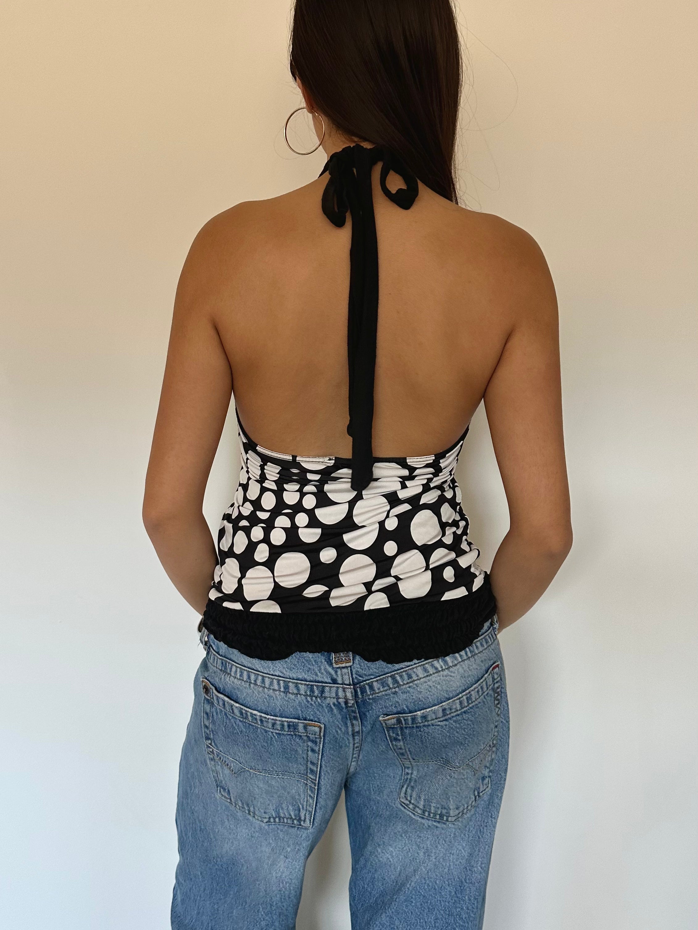 polka dot top — size s