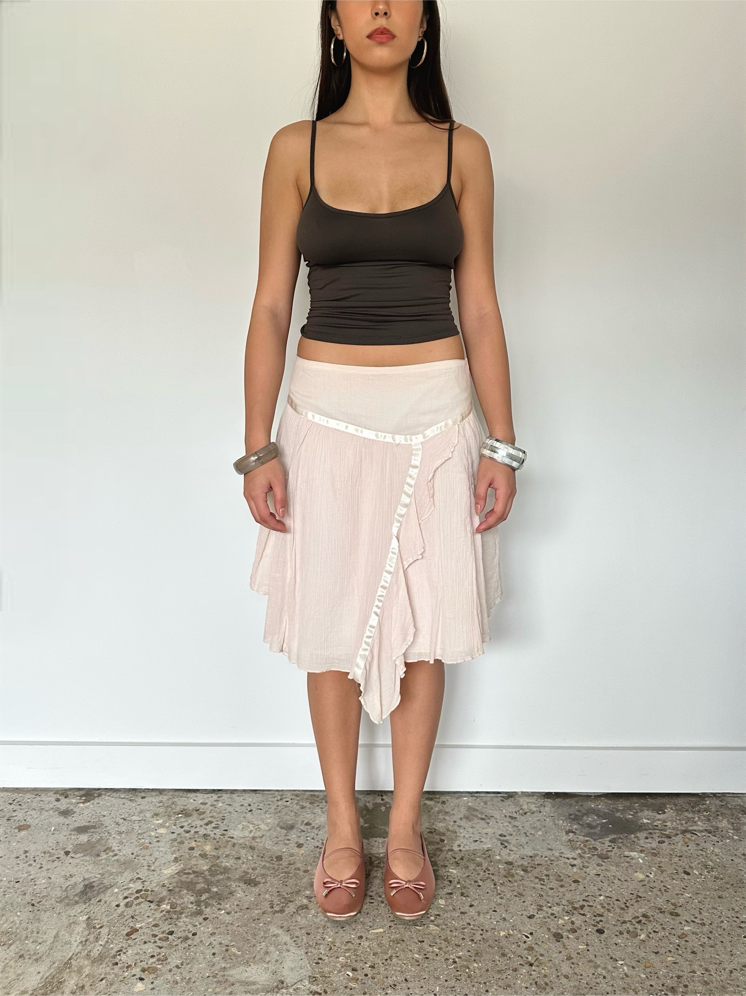asymmetric midi skirt — size s