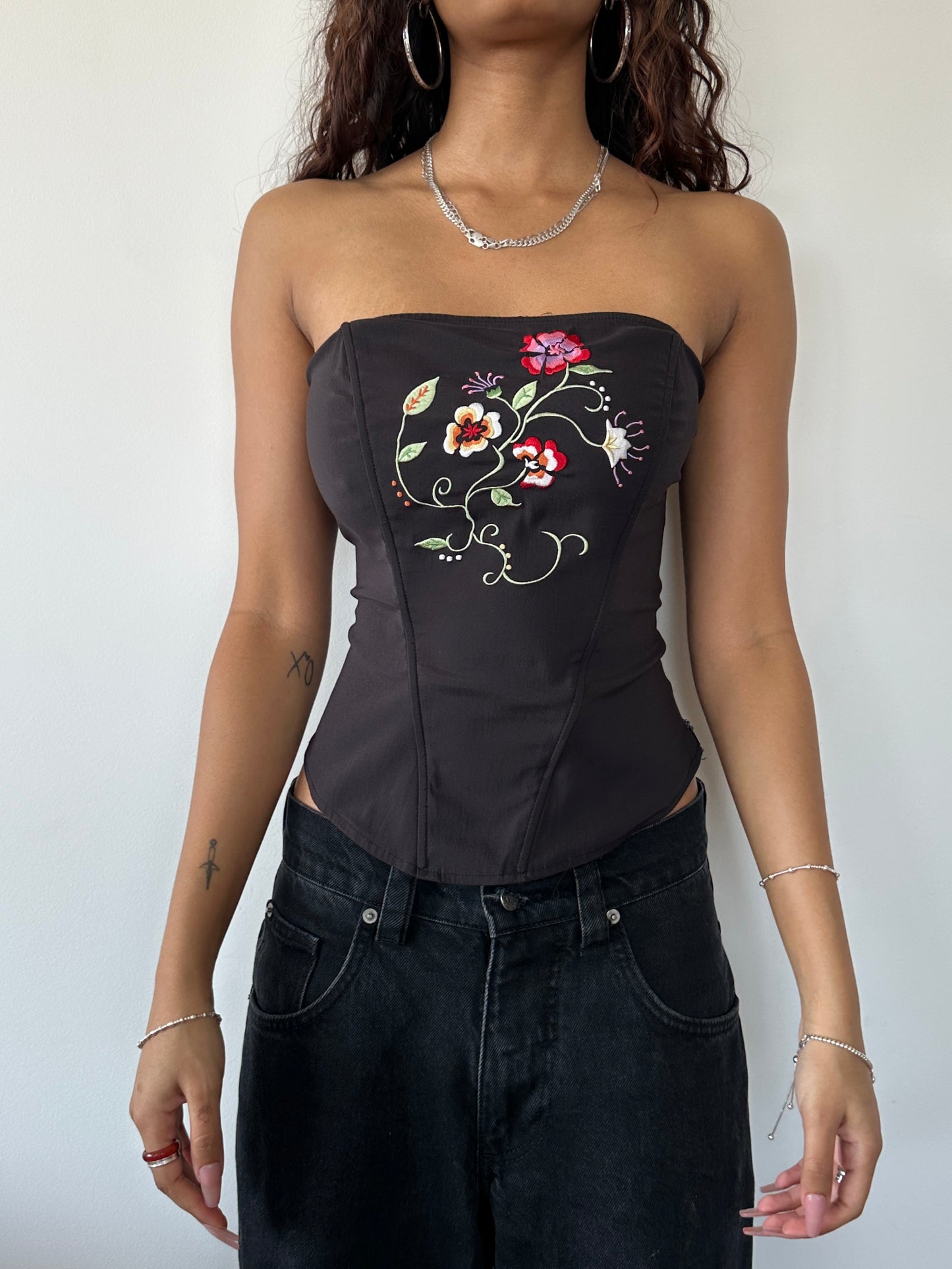 Embroidered Bustier Top ⋆ Size XS
