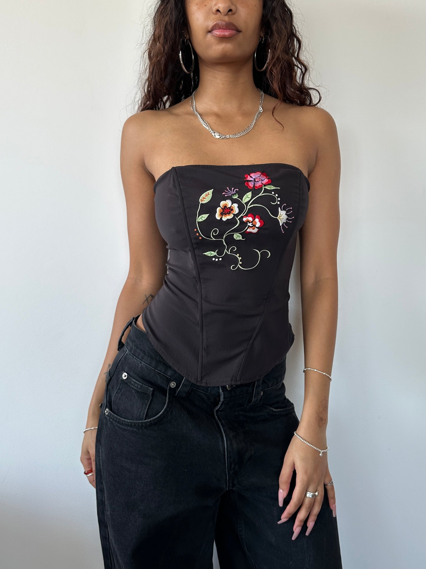 Embroidered Bustier Top ⋆ Size XS