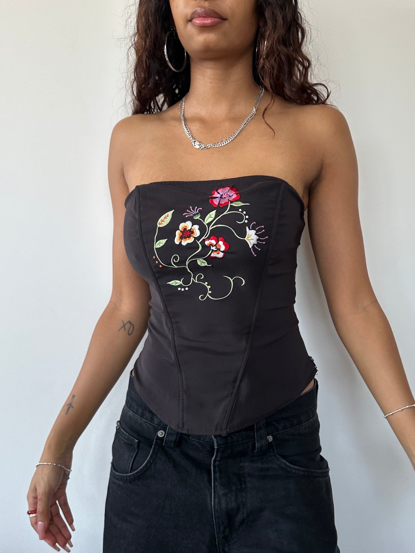Embroidered Bustier Top ⋆ Size XS