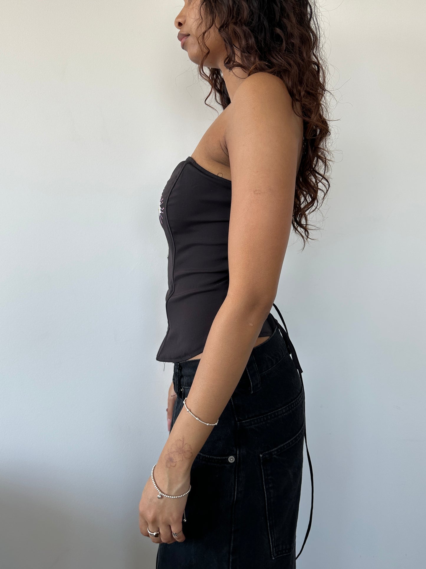 Embroidered Bustier Top ⋆ Size XS