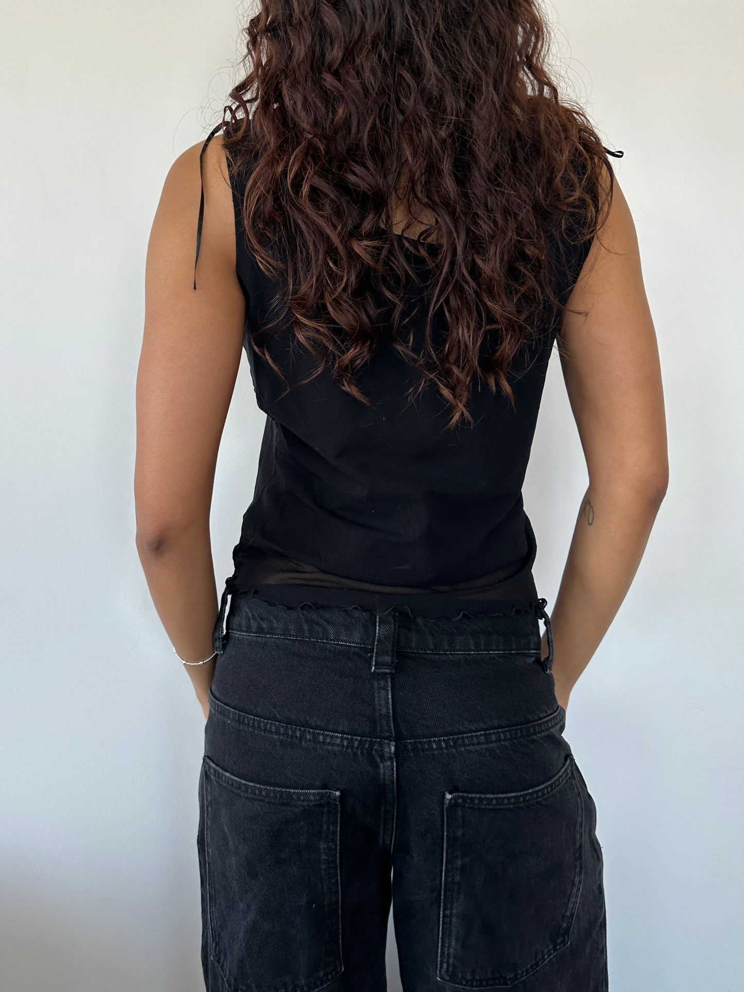 Ruched Mesh Top ⋆ Size M