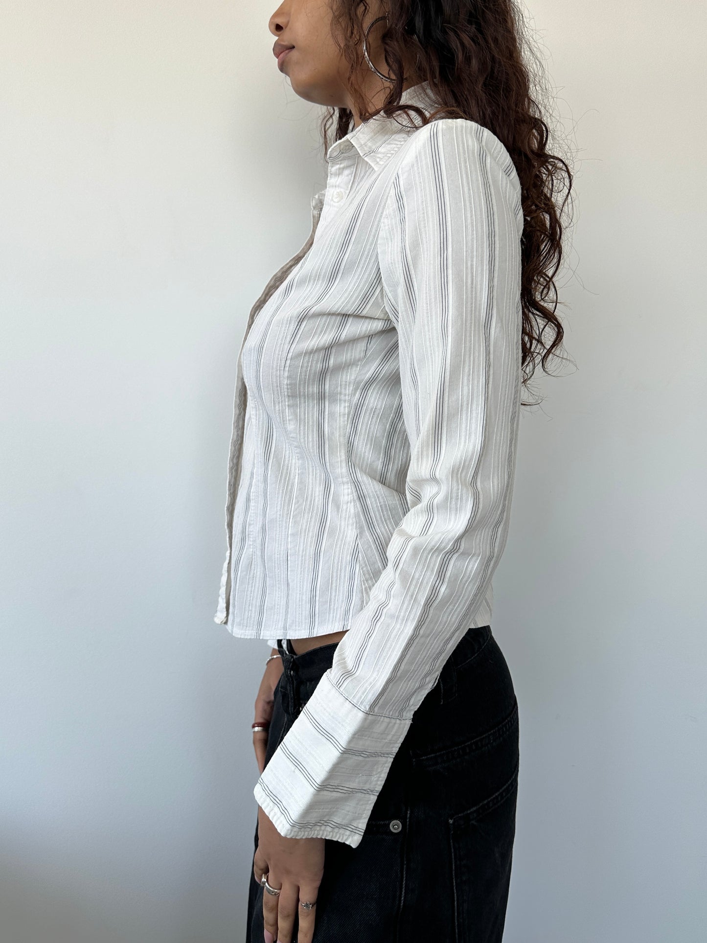 Morgan Fitted Pinstripe Shirt ⋆ Size XS/S