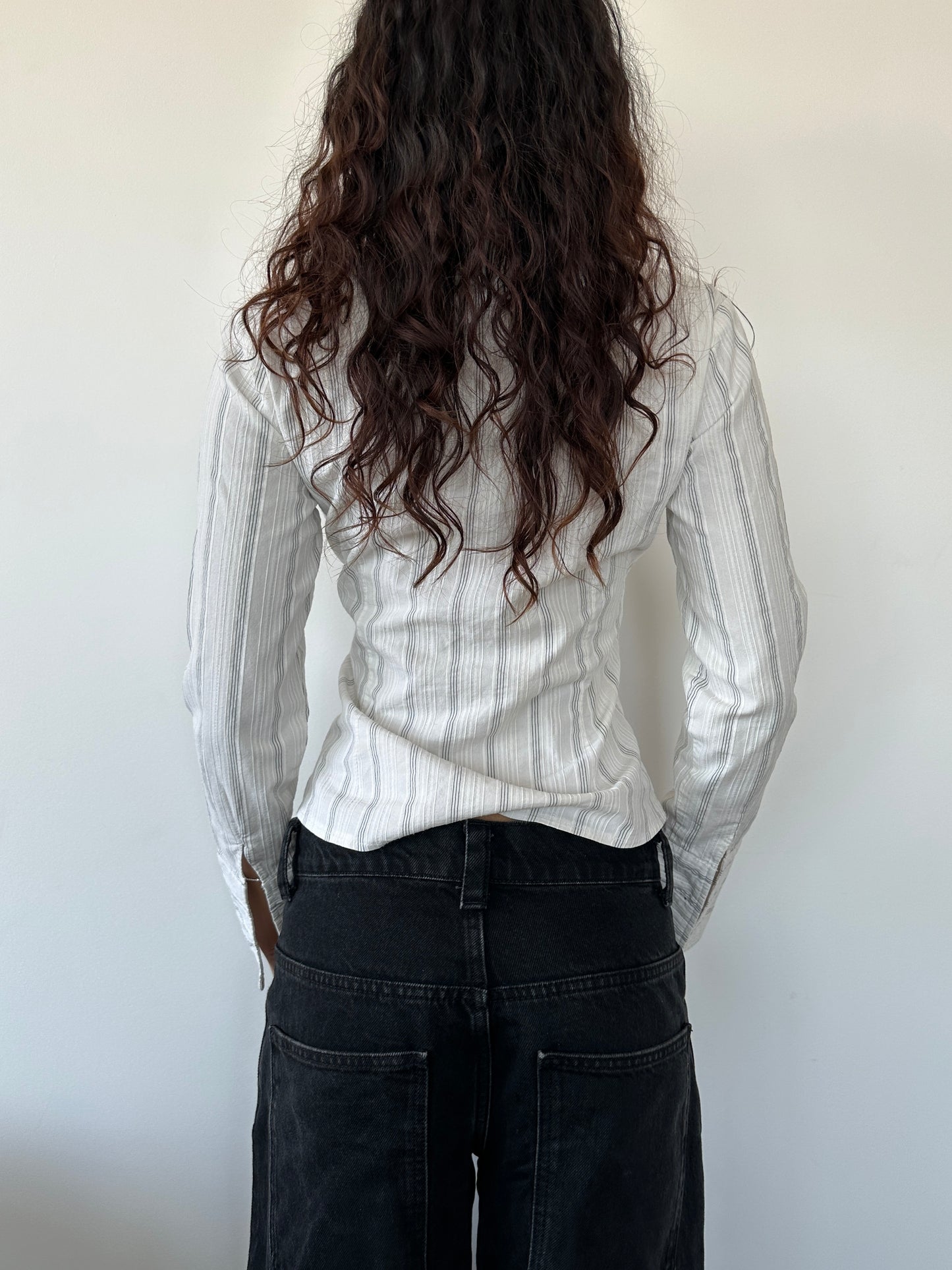 Morgan Fitted Pinstripe Shirt ⋆ Size XS/S