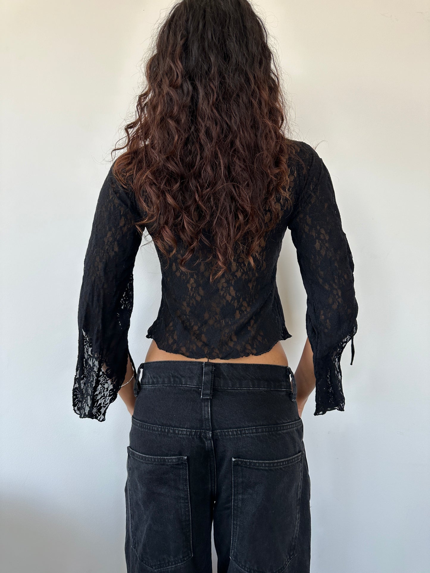 Split Front Lace Shirt ⋆ Size XS