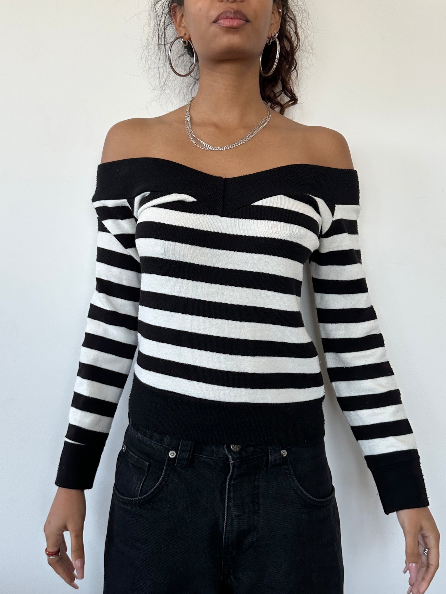 Off Shoulder Stripe Knit ⋆ Size S