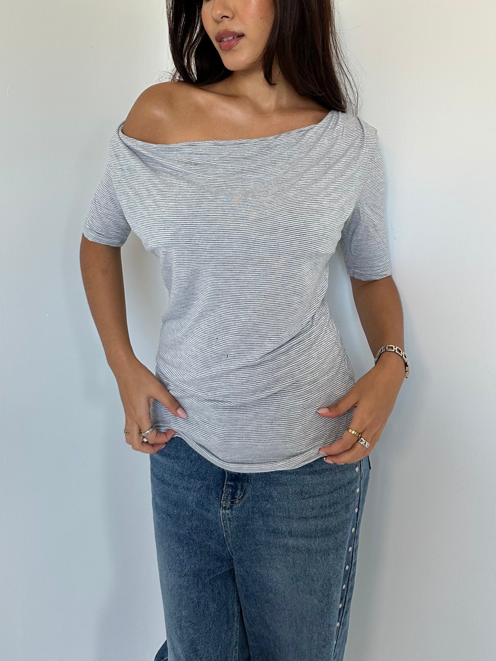 slouch stripe top — size s/m