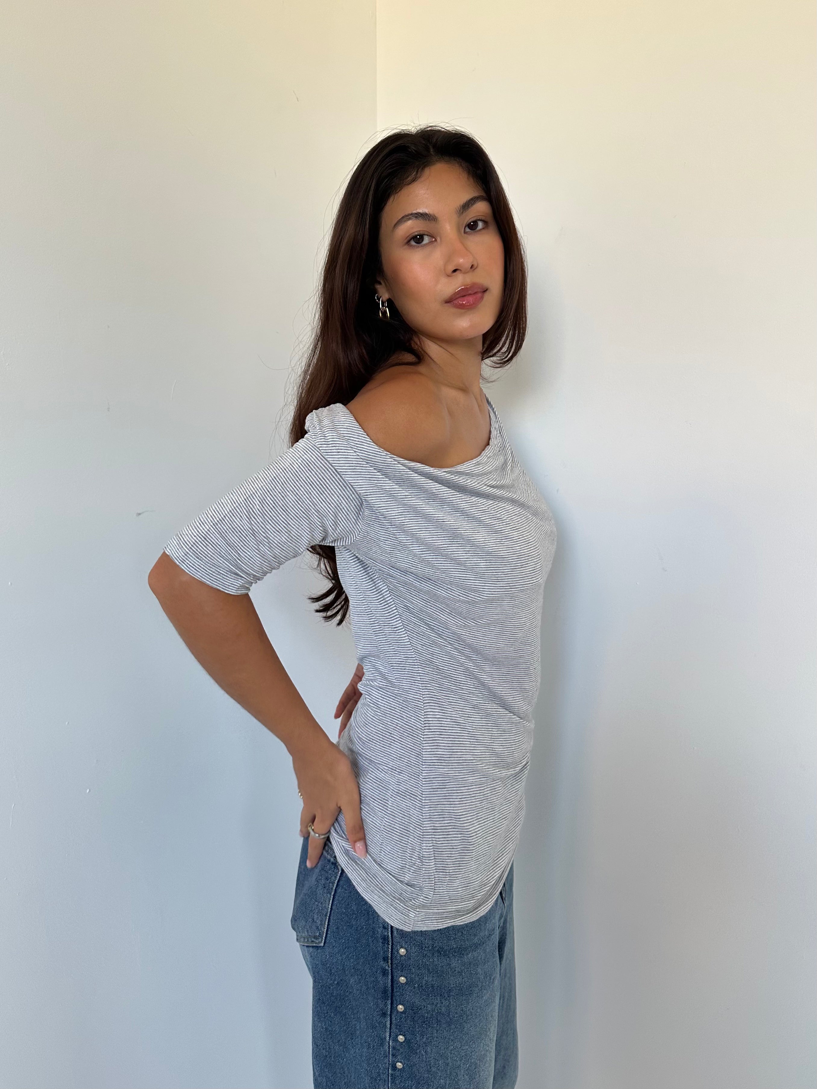 slouch stripe top — size s/m