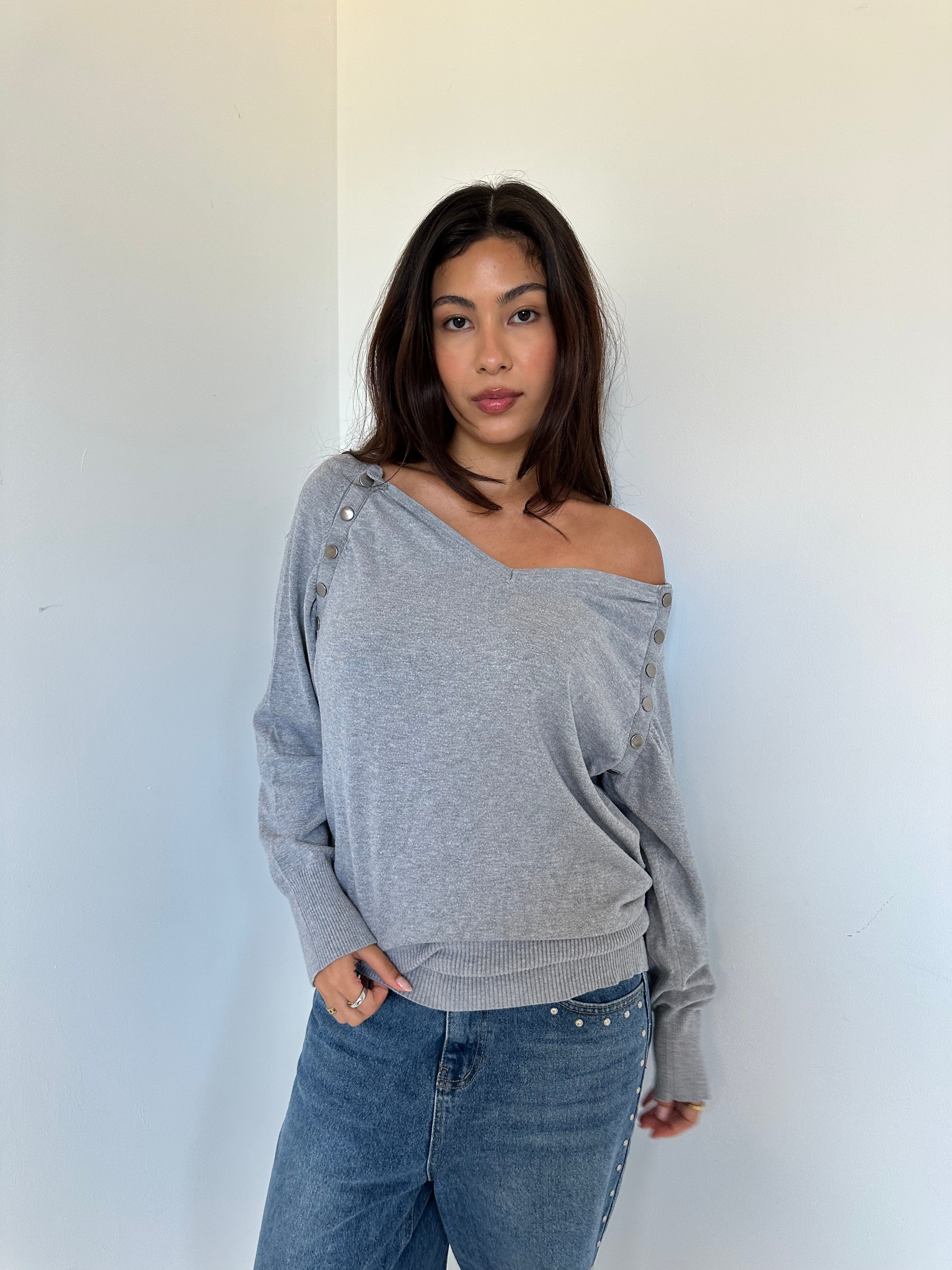slouchy studded knit — size s/m