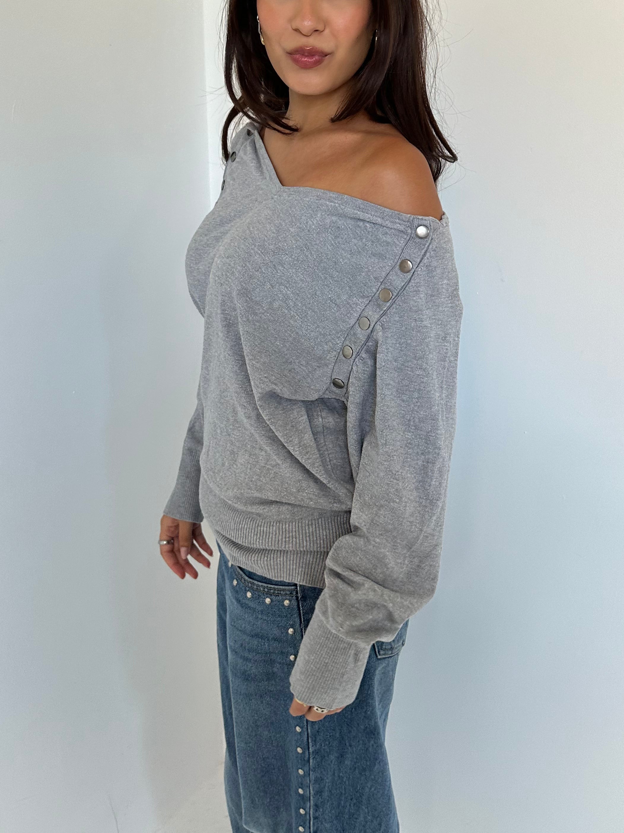 slouchy studded knit — size s/m