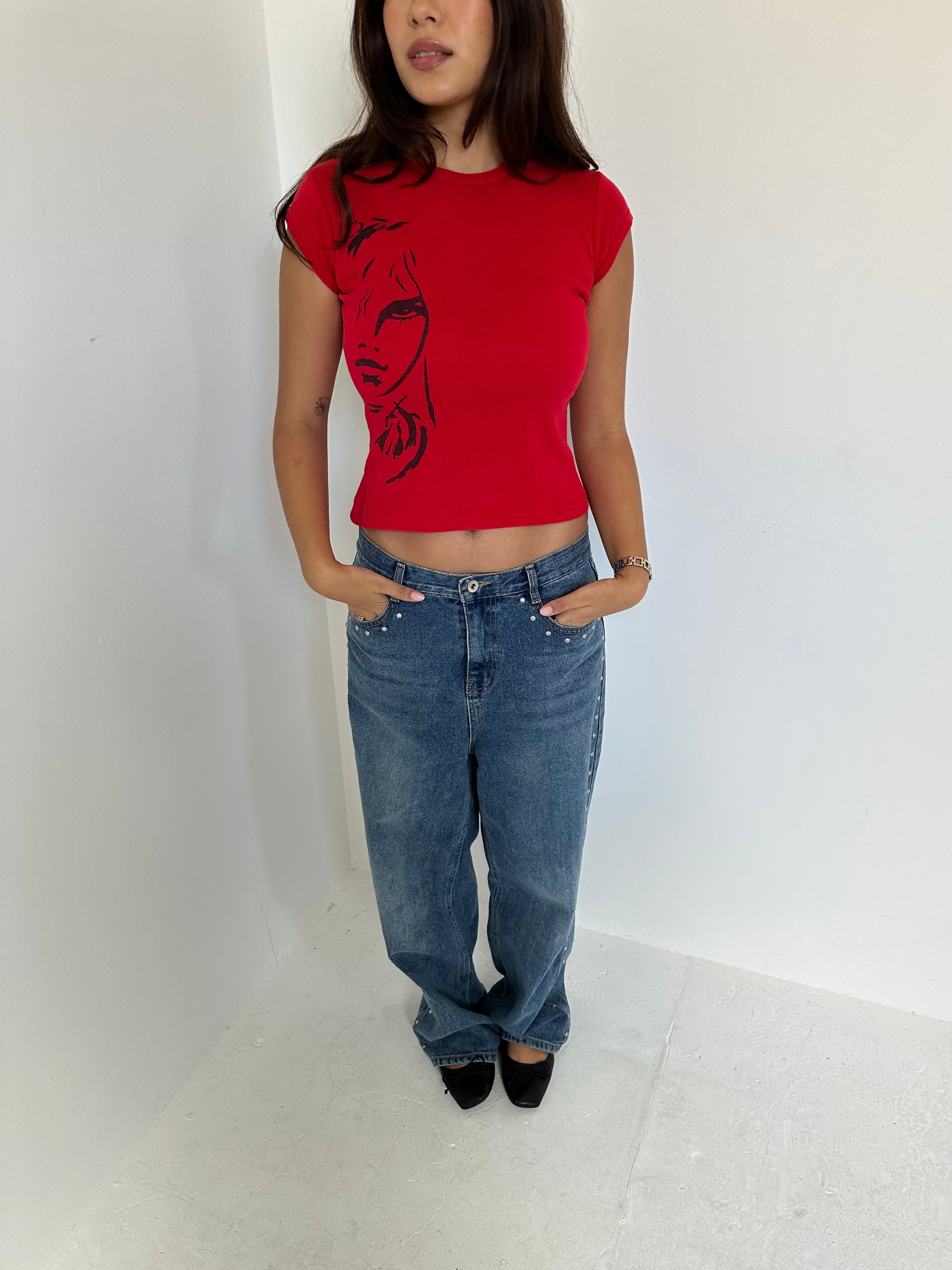 baby tee — size xs/s