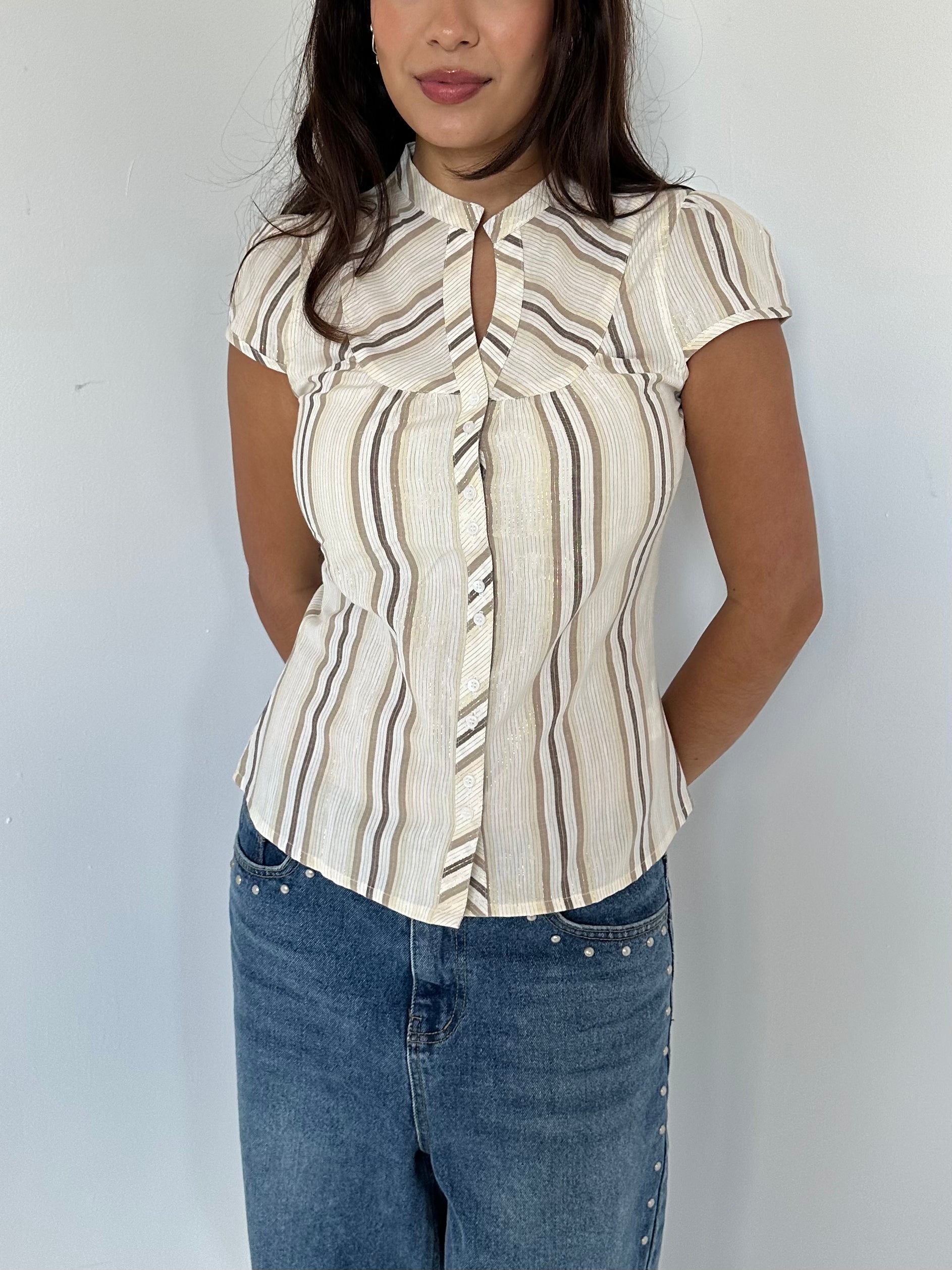 stripe blouse — size s