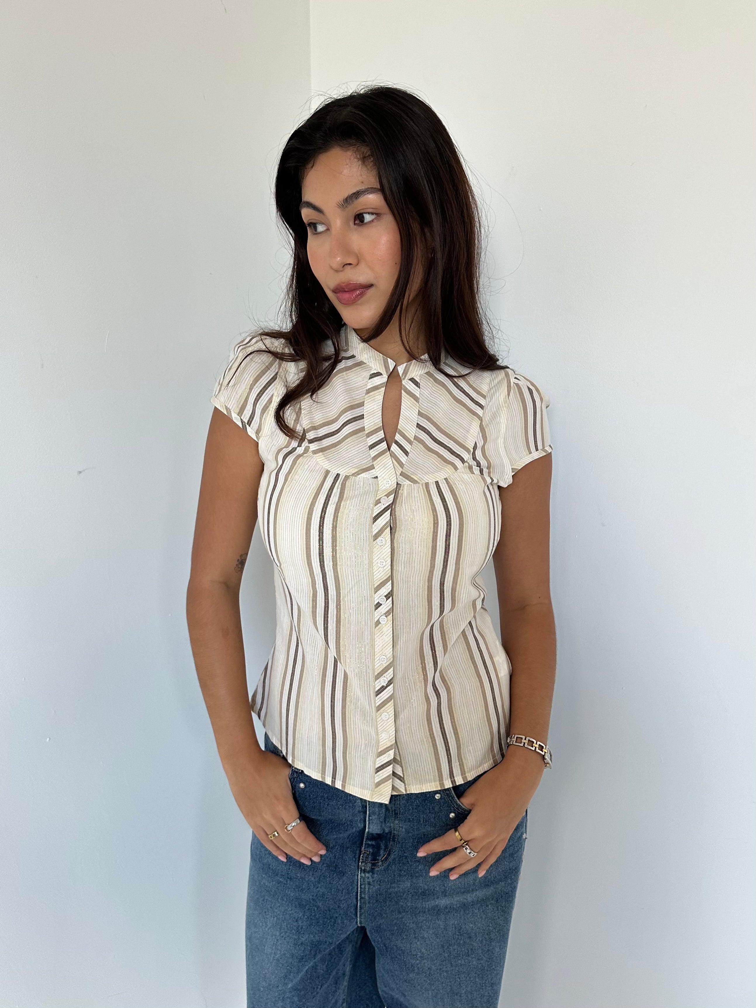 stripe blouse — size s
