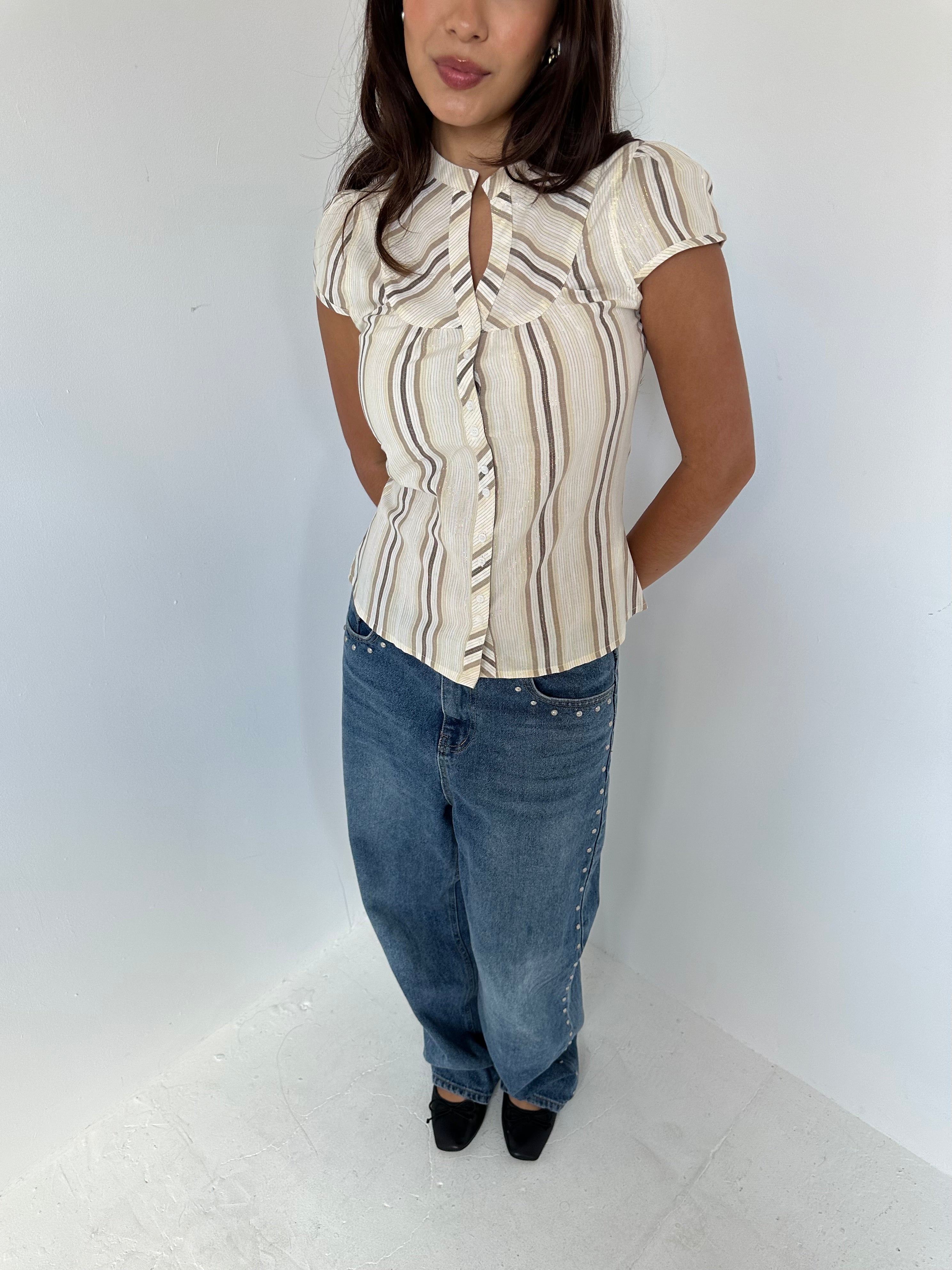 stripe blouse — size s