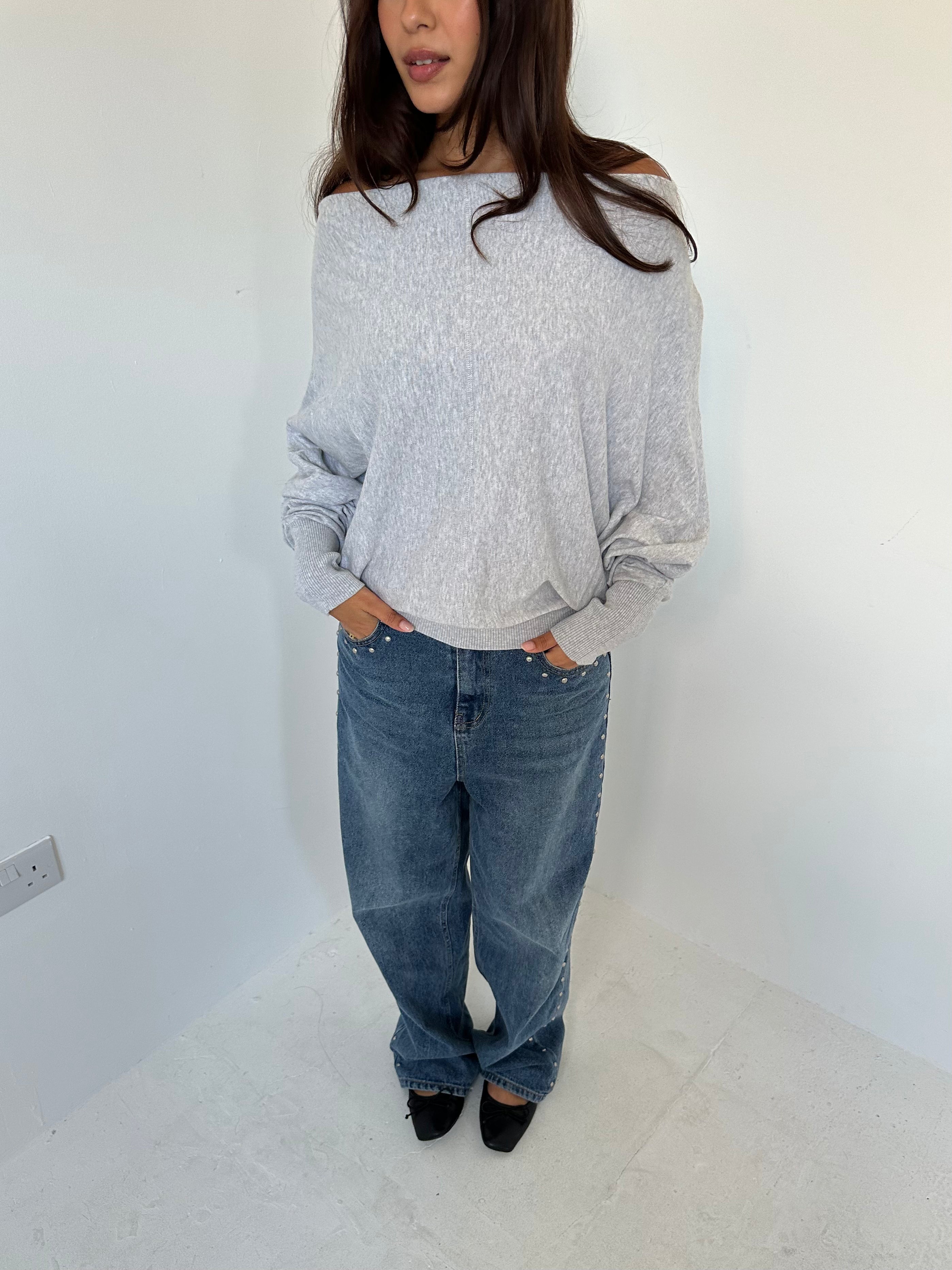 allsaints slouchy jumper — size s