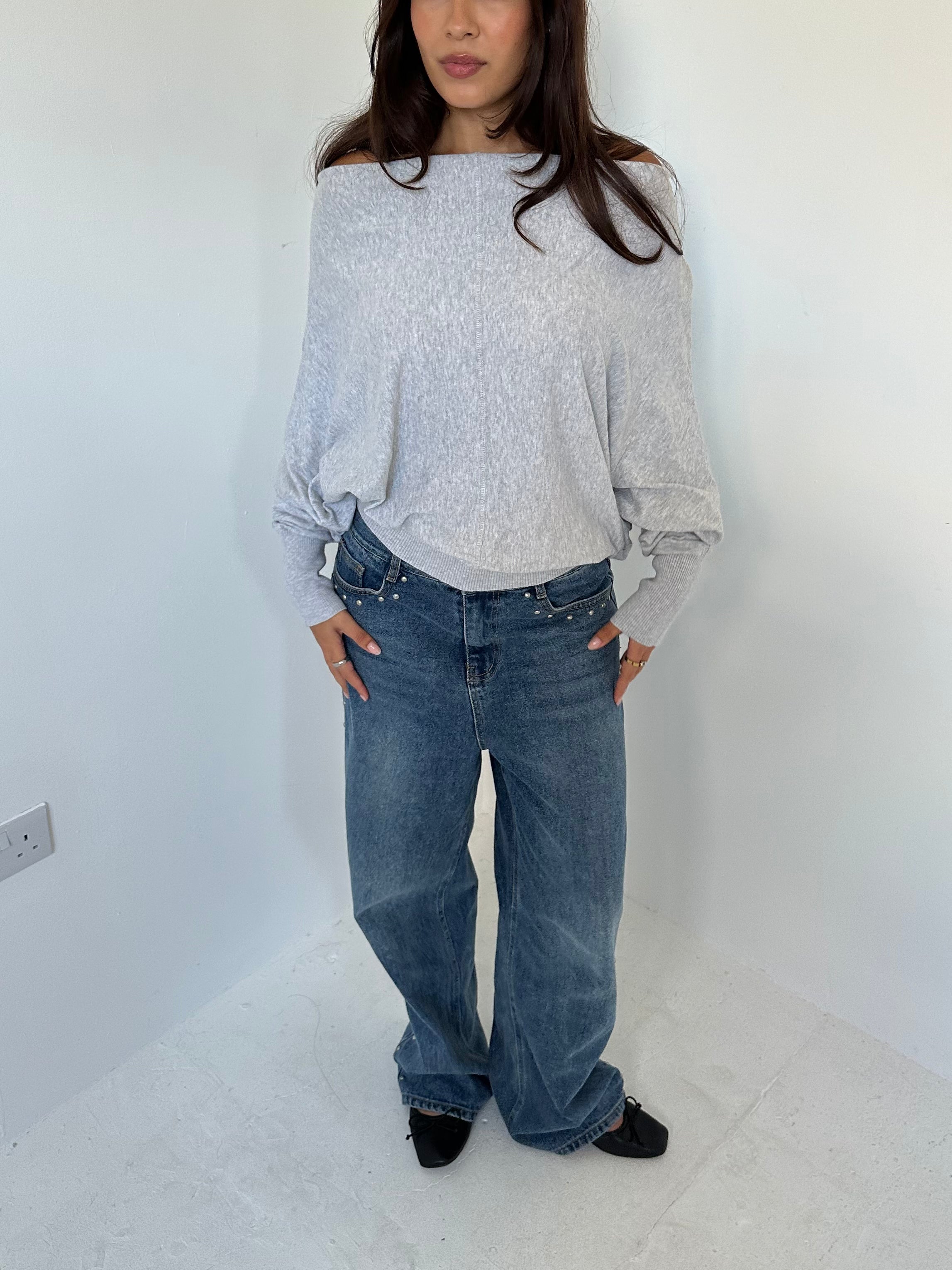 allsaints slouchy jumper — size s