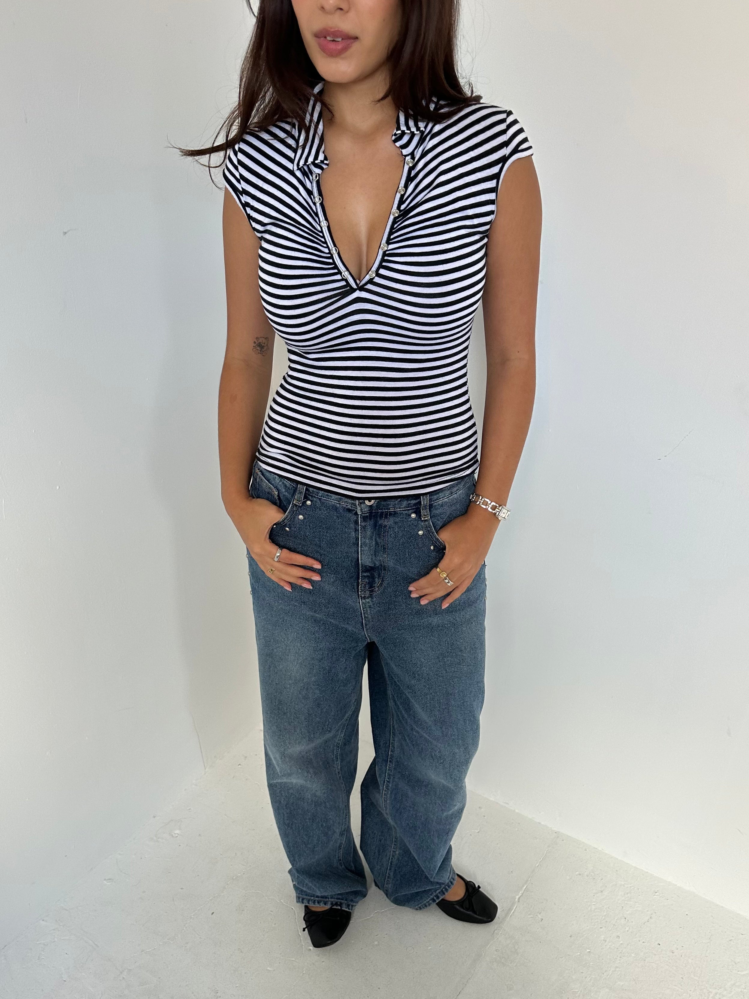stripe top — size s