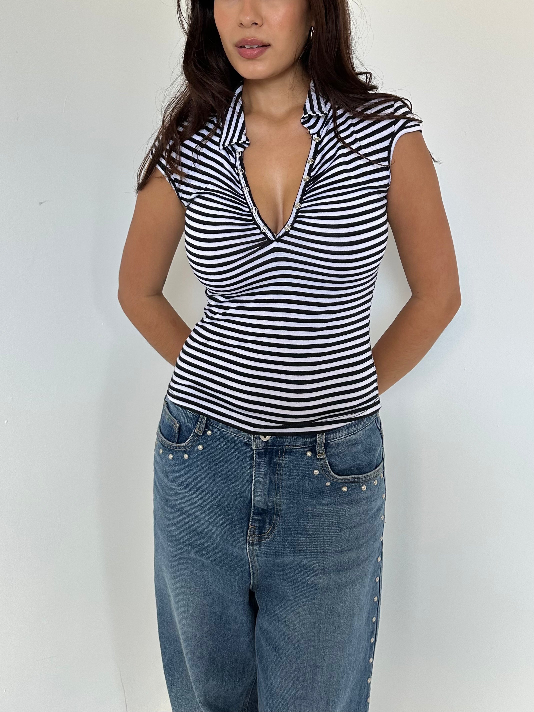 stripe top — size s