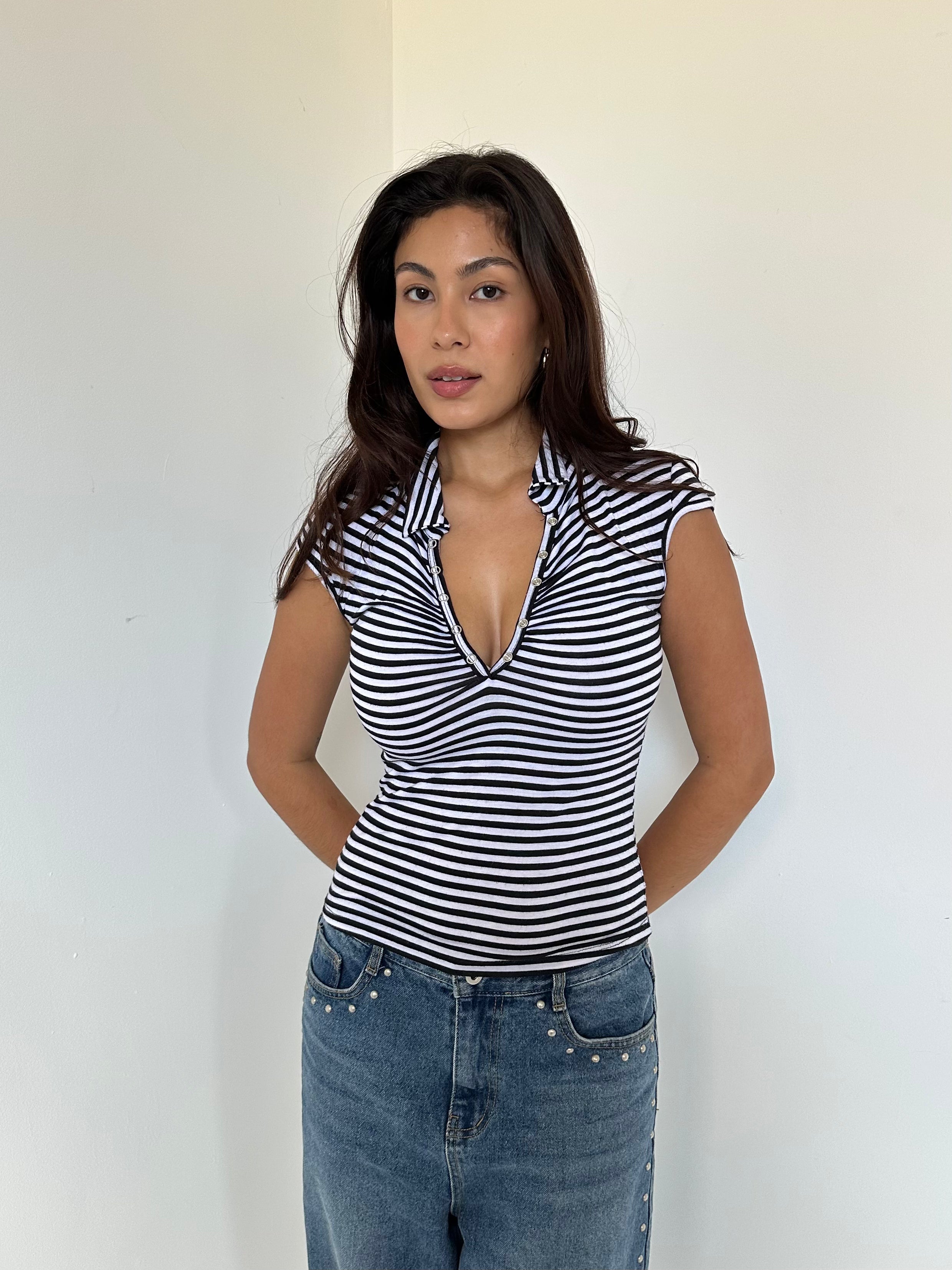 stripe top — size s