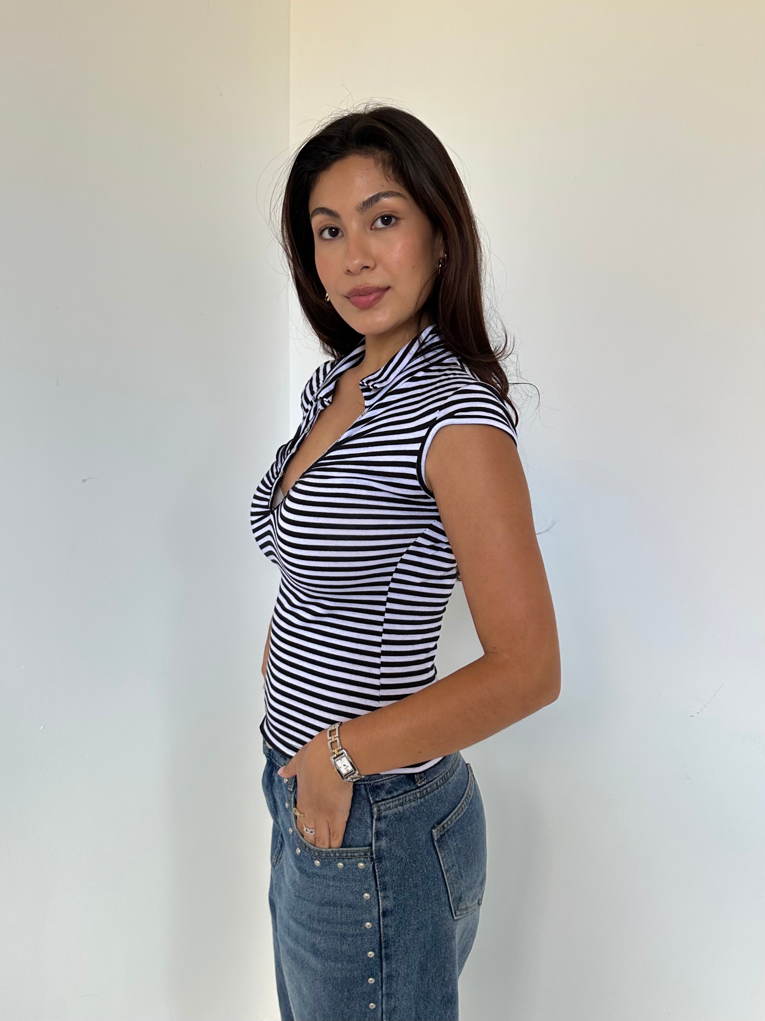 stripe top — size s