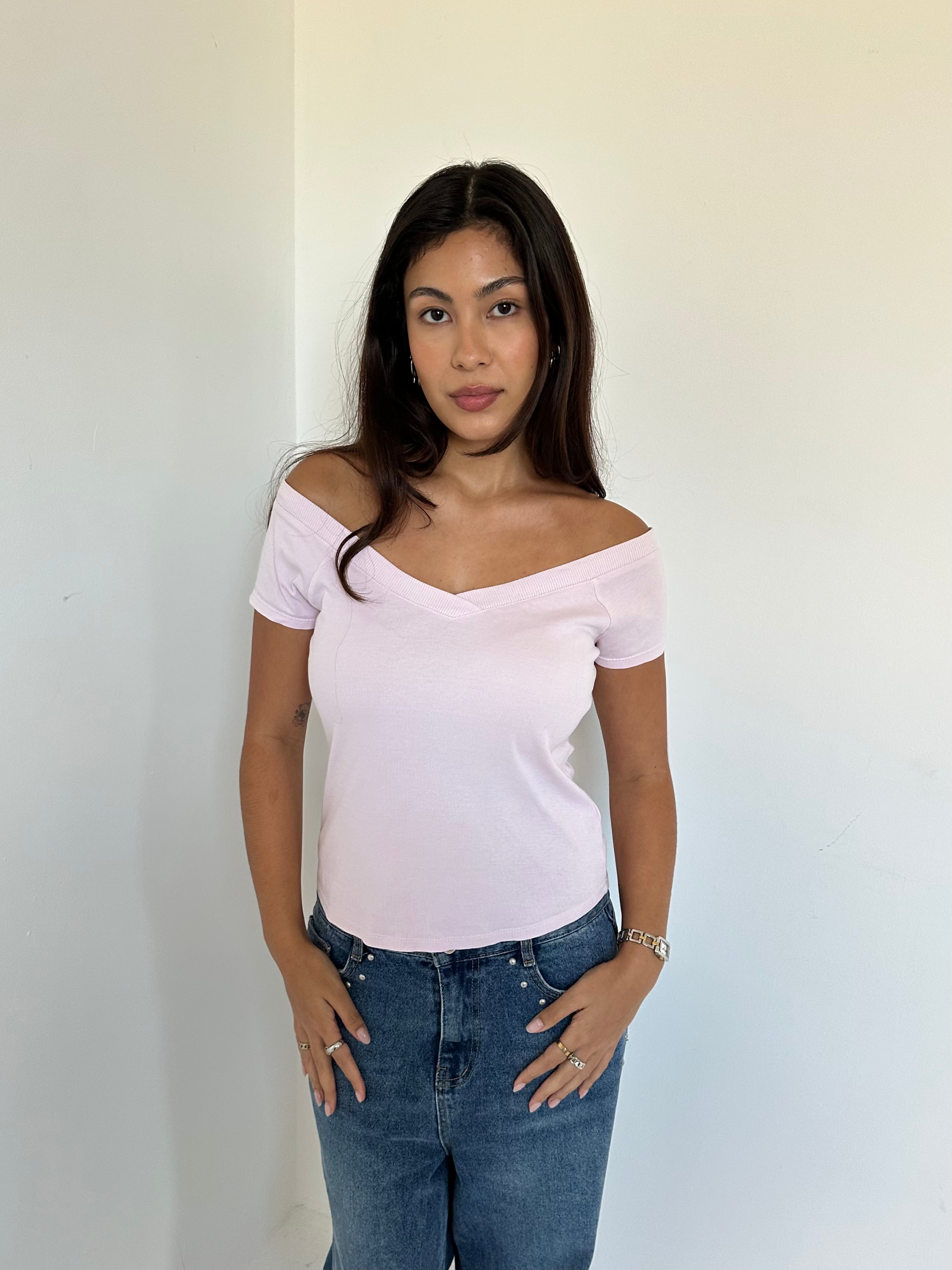 off shoulder top — size xs/s