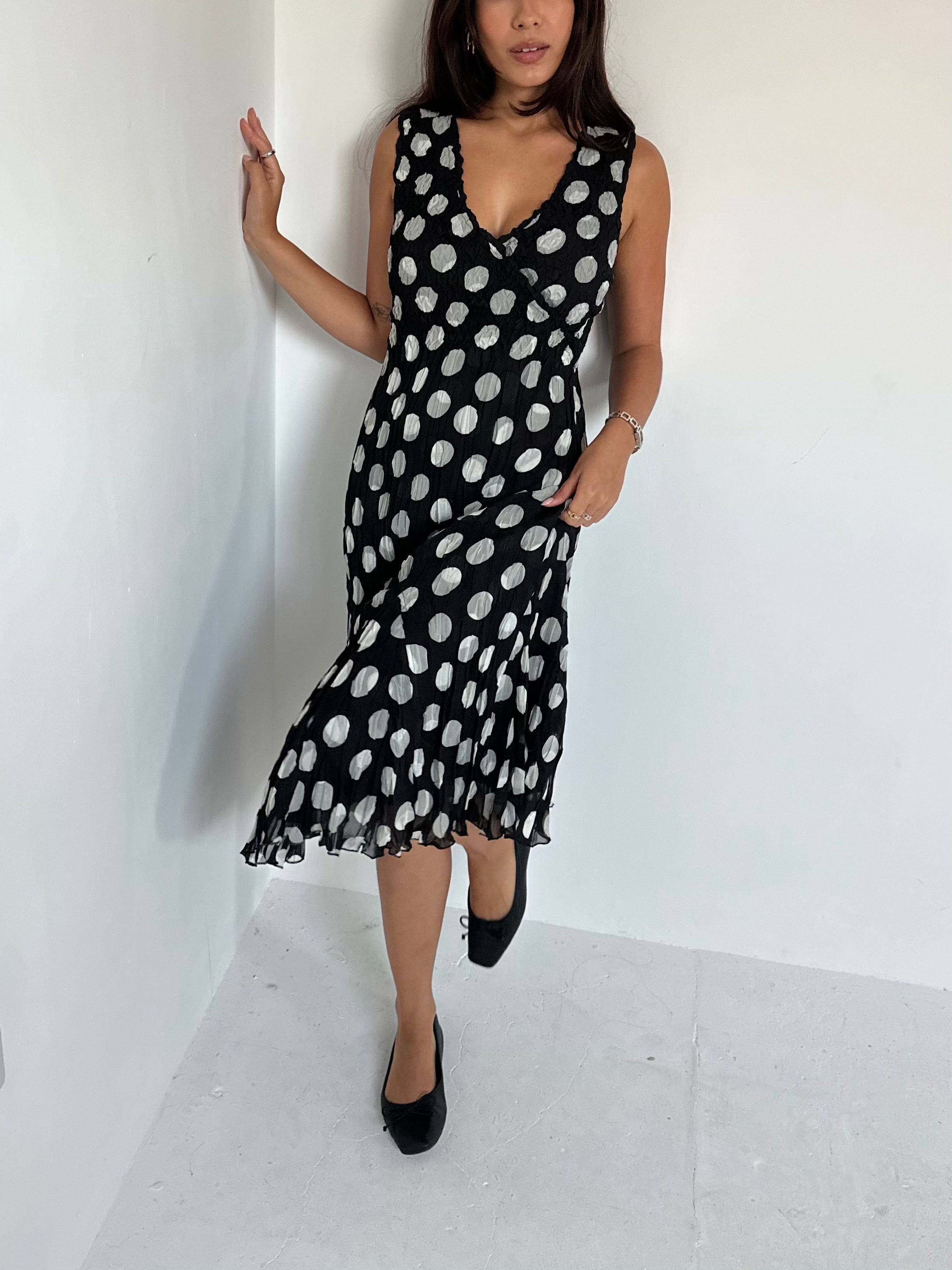polka dot dress — size s/m