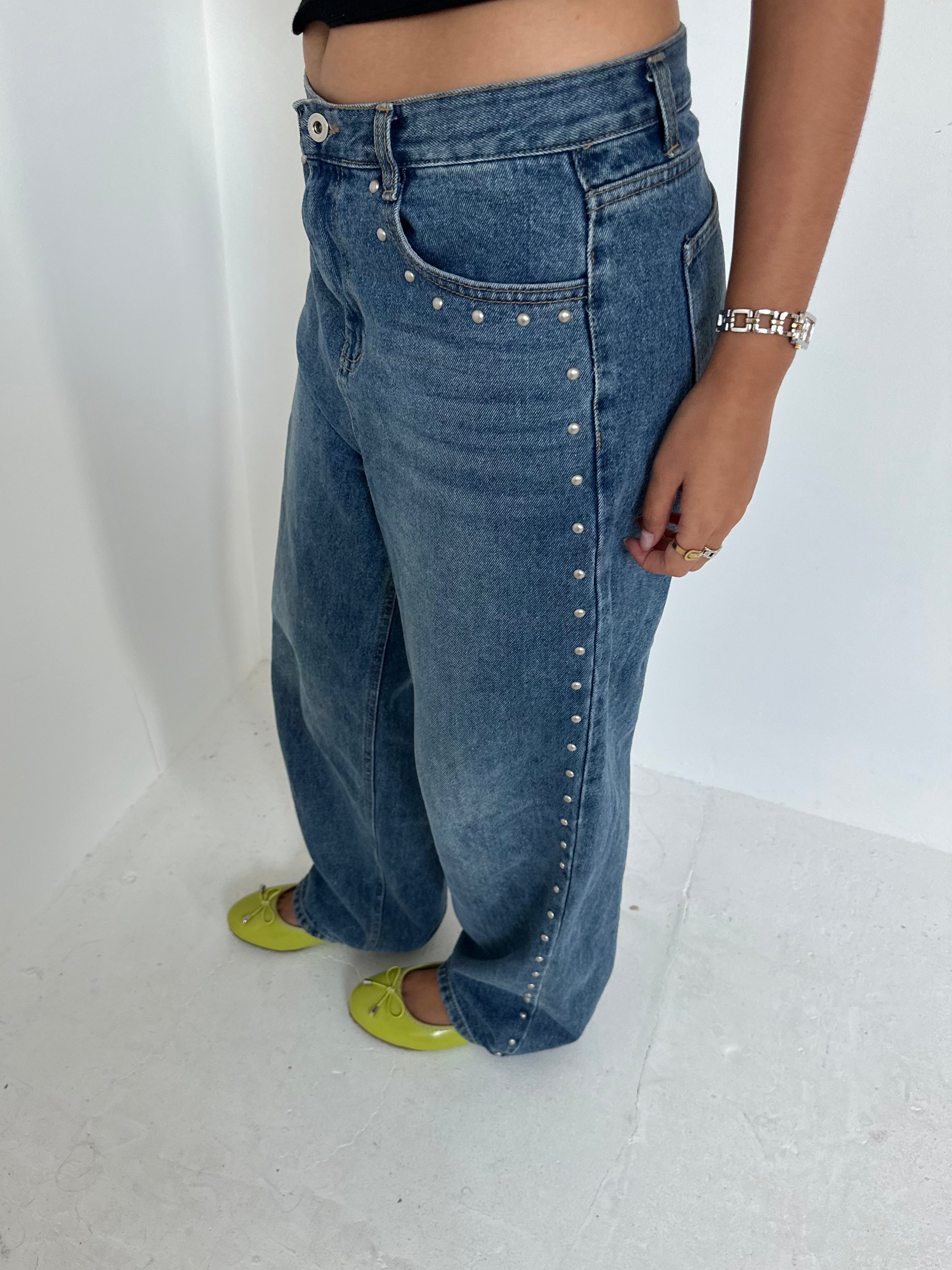 lime green ballet flats — size 5