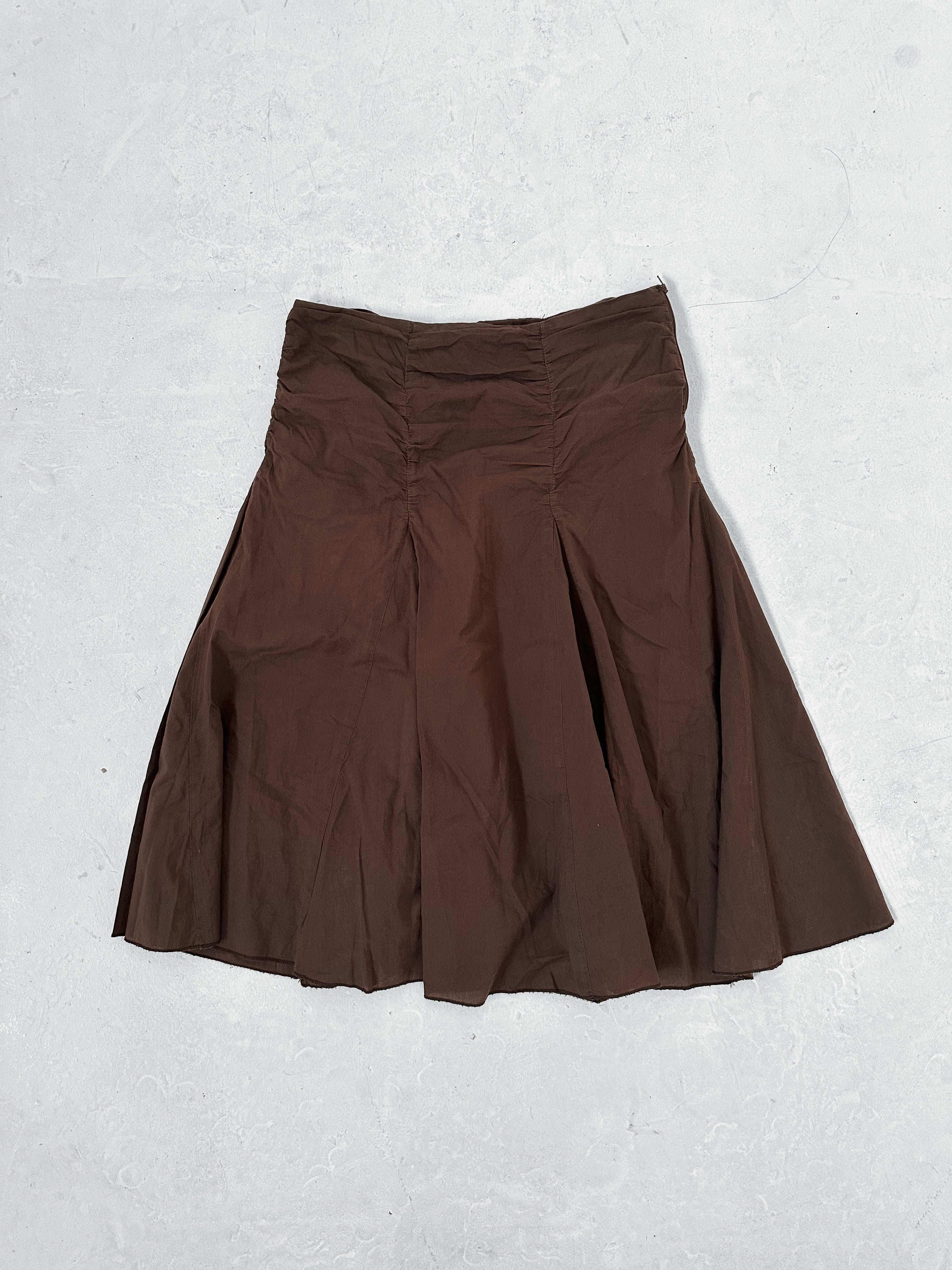 ruched midi skirt — size xs/s