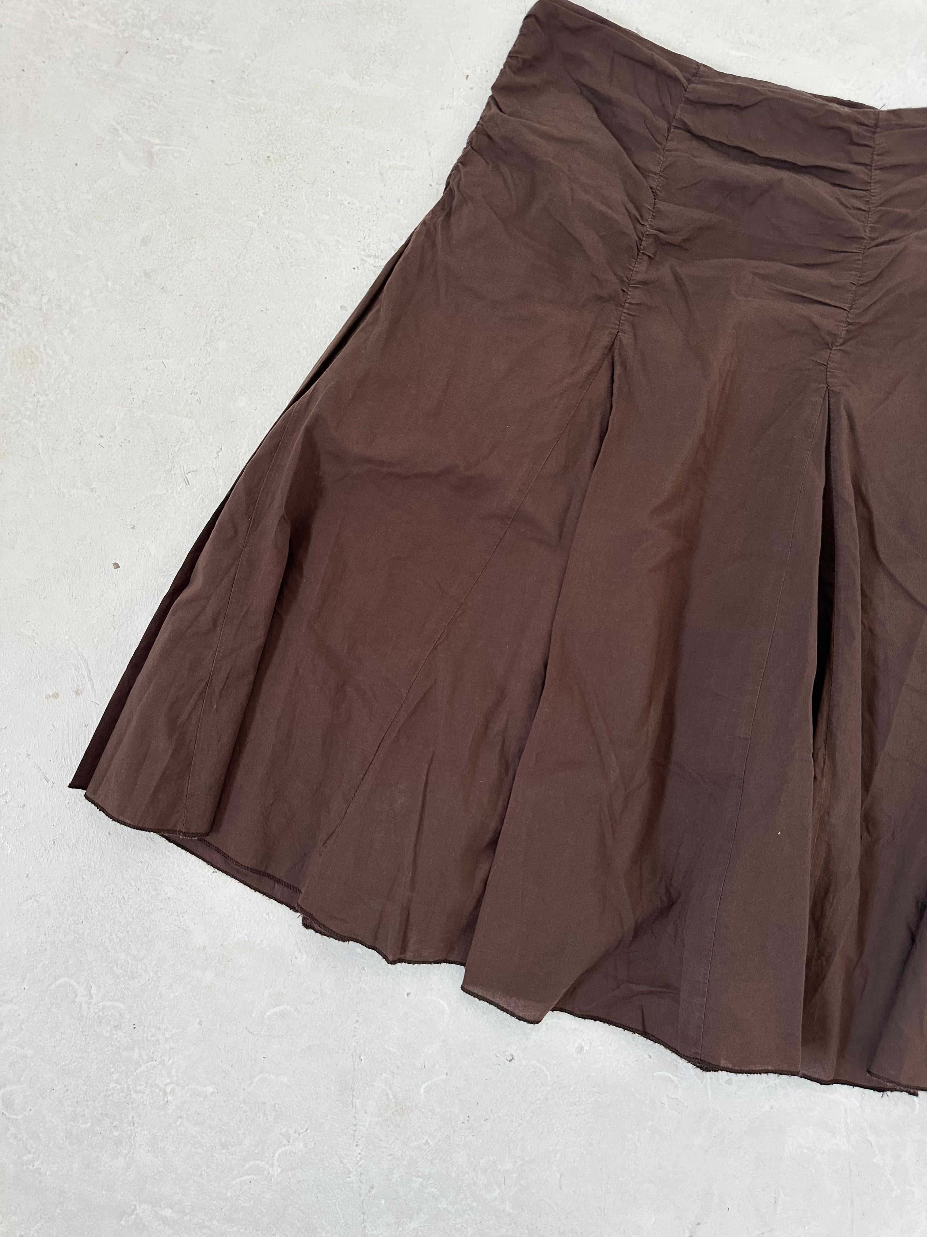 ruched midi skirt — size xs/s