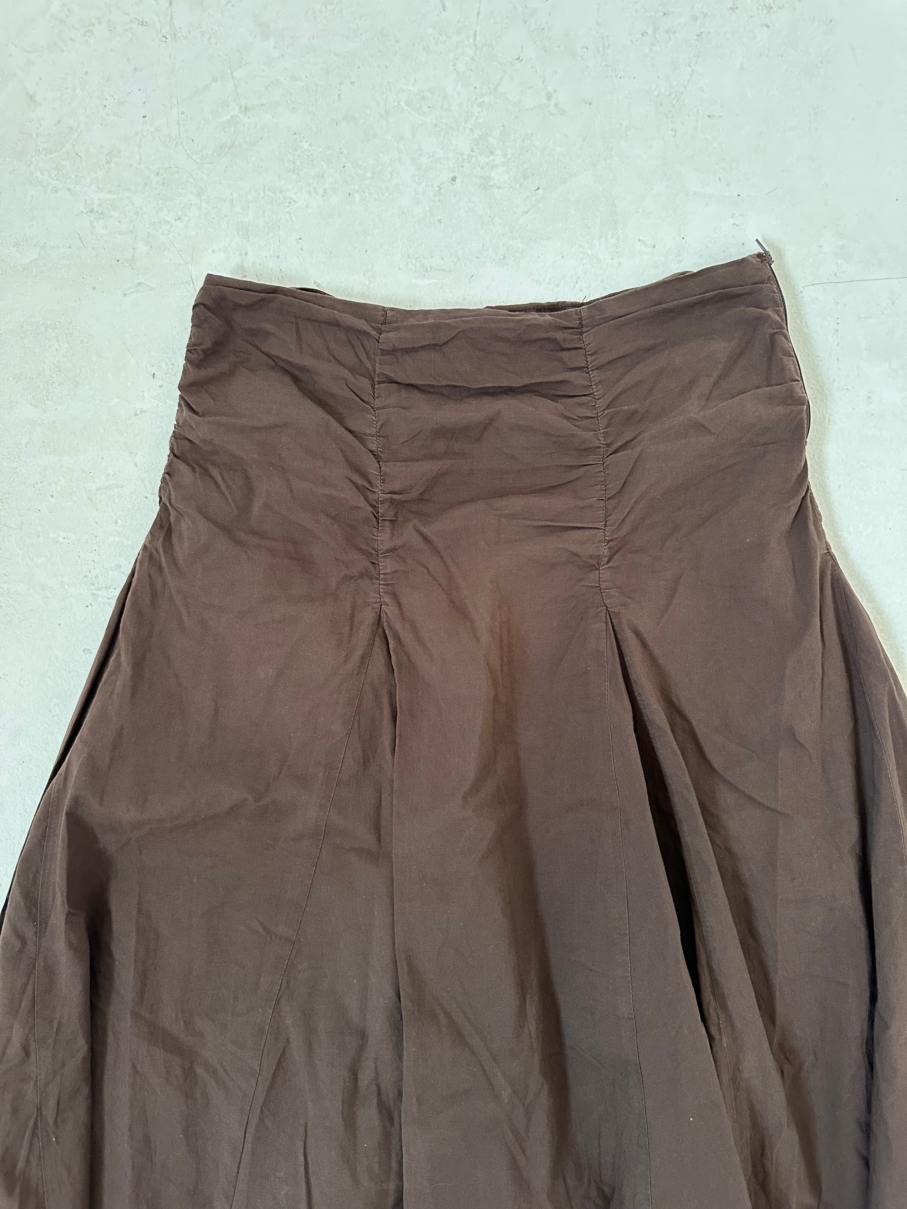 ruched midi skirt — size xs/s