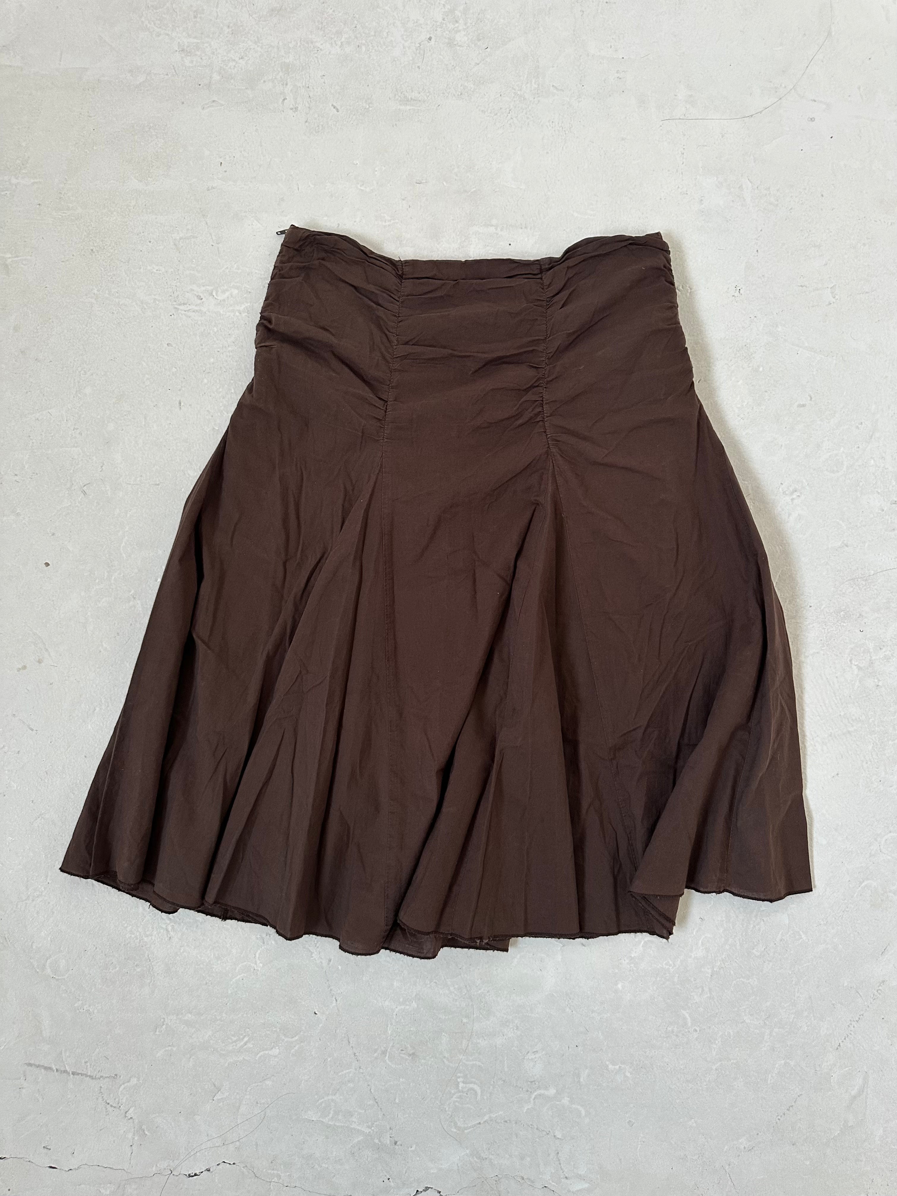 ruched midi skirt — size xs/s