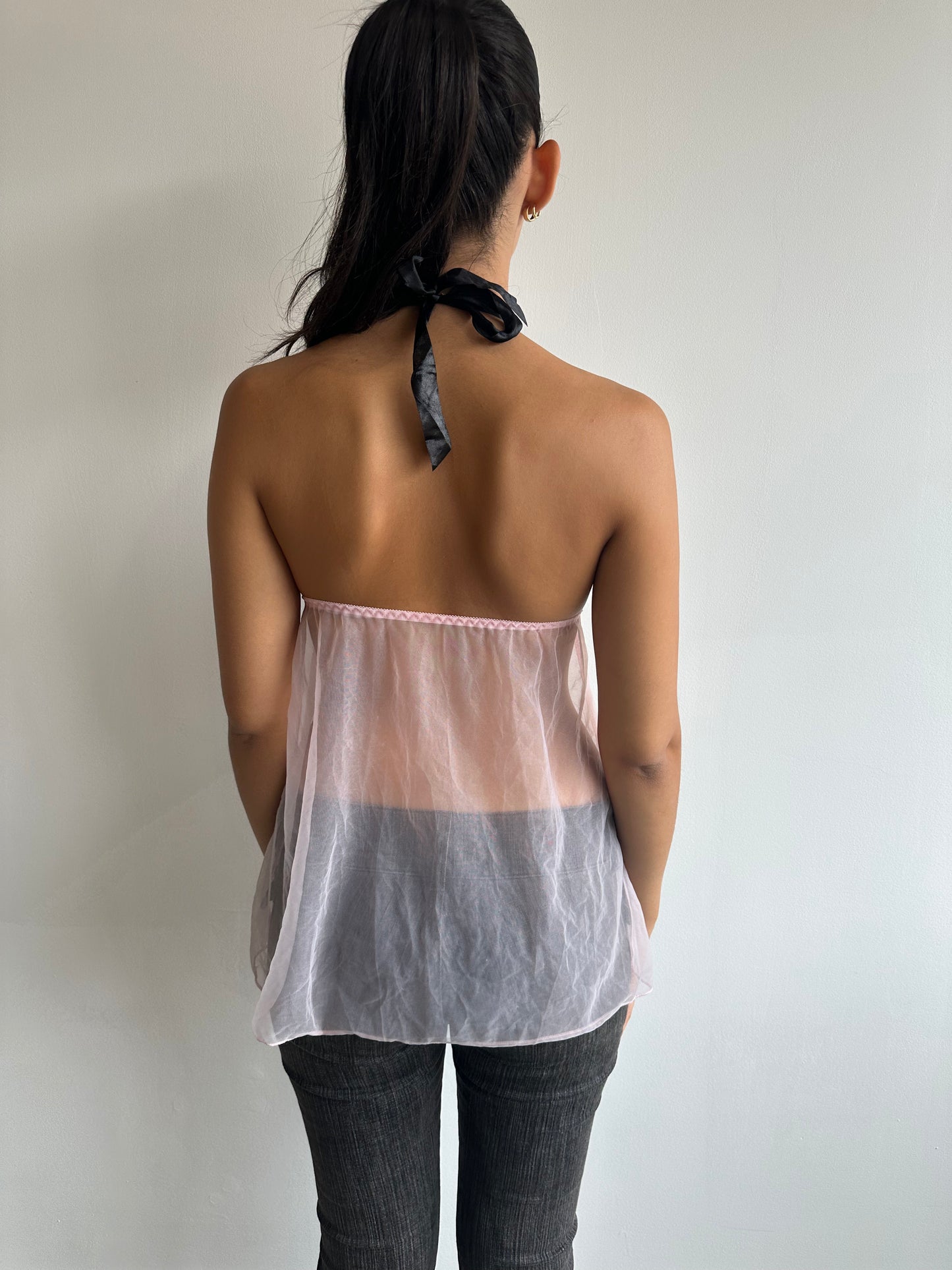 sheer halter neck top ⋆ size s