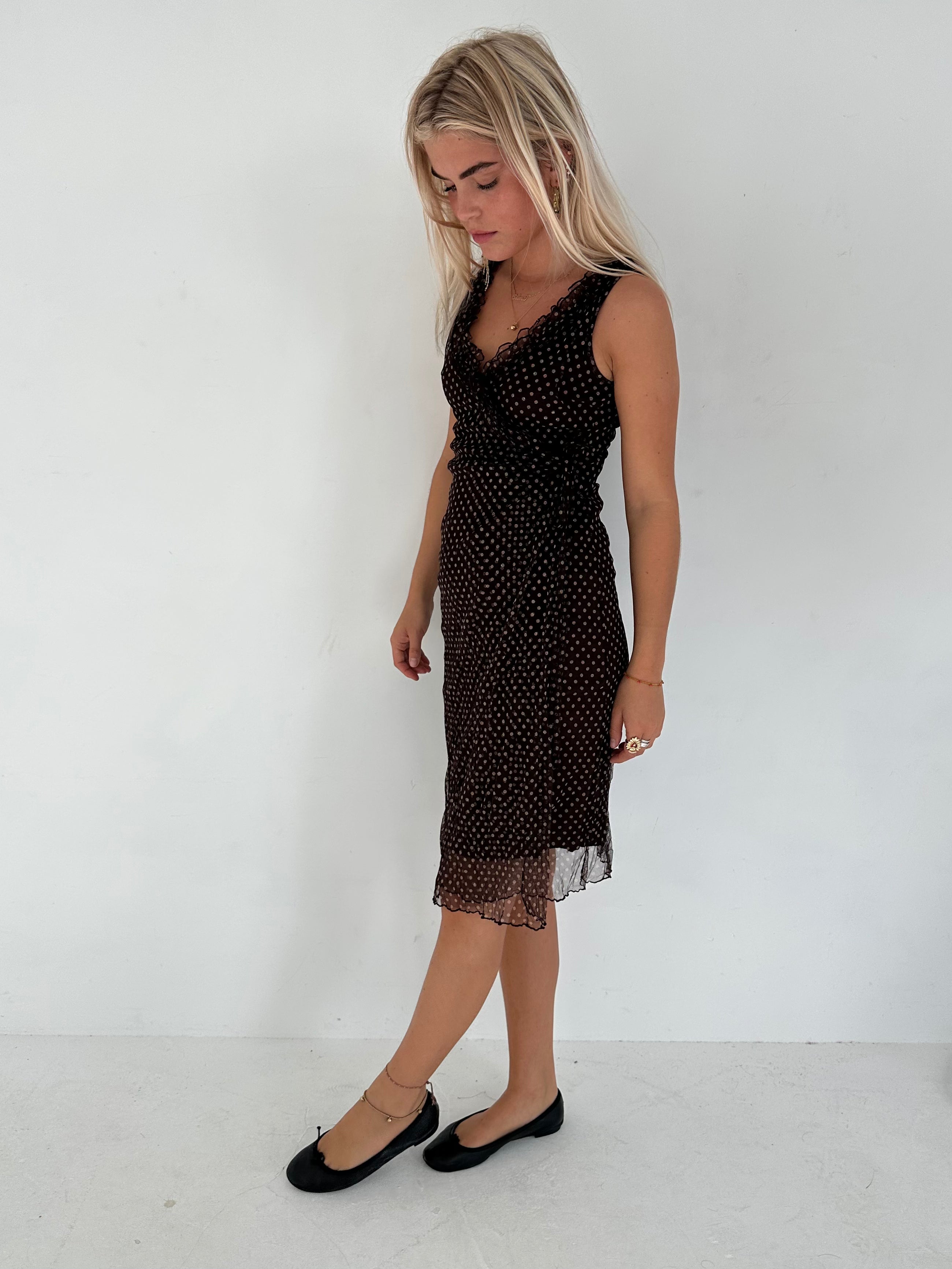 polka dot dress — size xs/s