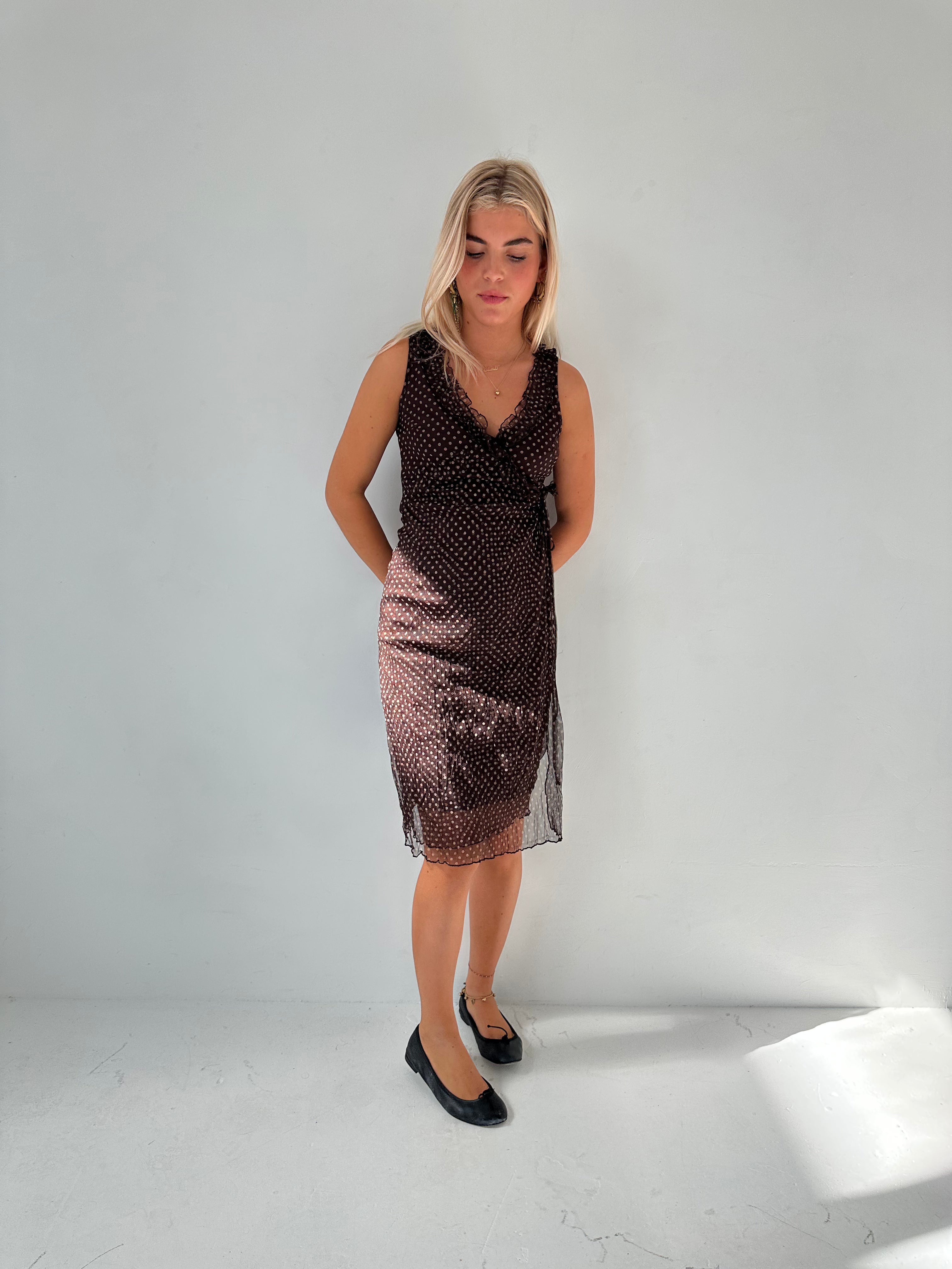 polka dot dress — size xs/s