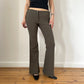 90's Khaki Lace Up Flares - Size XS