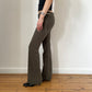 90's Khaki Lace Up Flares - Size XS