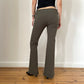 90's Khaki Lace Up Flares - Size XS